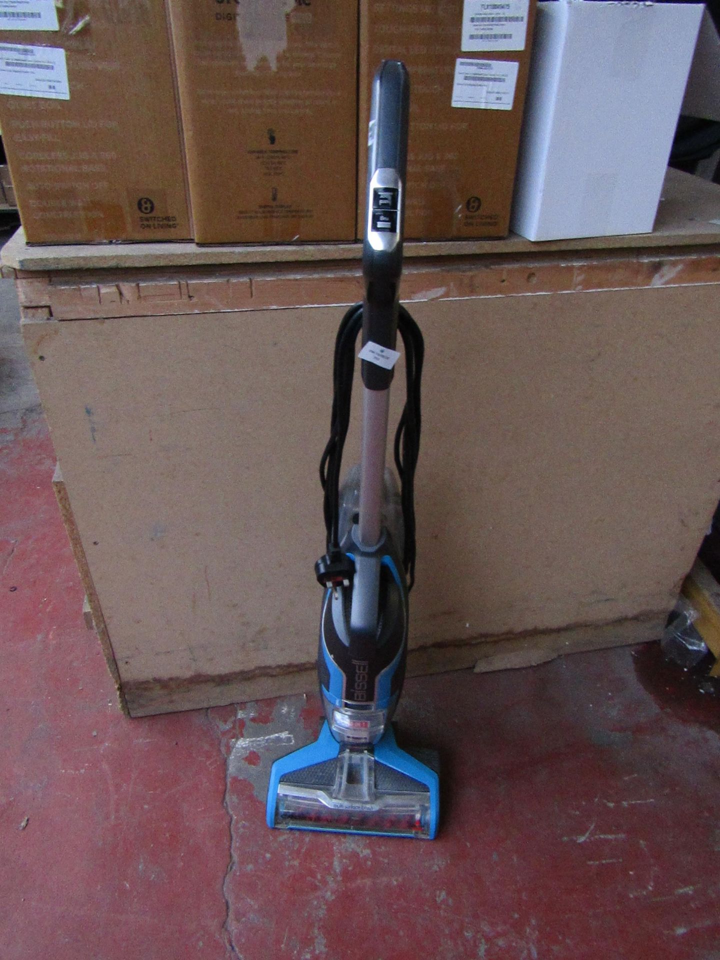 **NO VAT** Bissell Crosswave Upright Wet & Dry Vacuum Cleaner, Titanium & Blue - Tested Working -