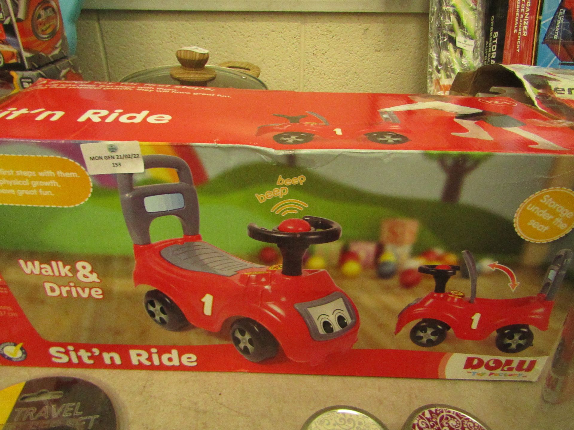 Dolu - Sit N Ride Toy Car ( 12 Months + ) - Unchecked & Boxed.