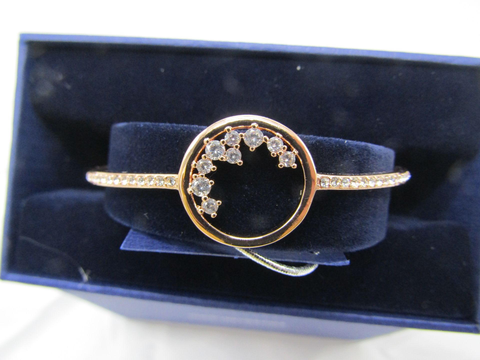 Swarovski 5493393 Crystal and rose gold Plated bangle, new in presentation box and gift bag. - Image 2 of 2
