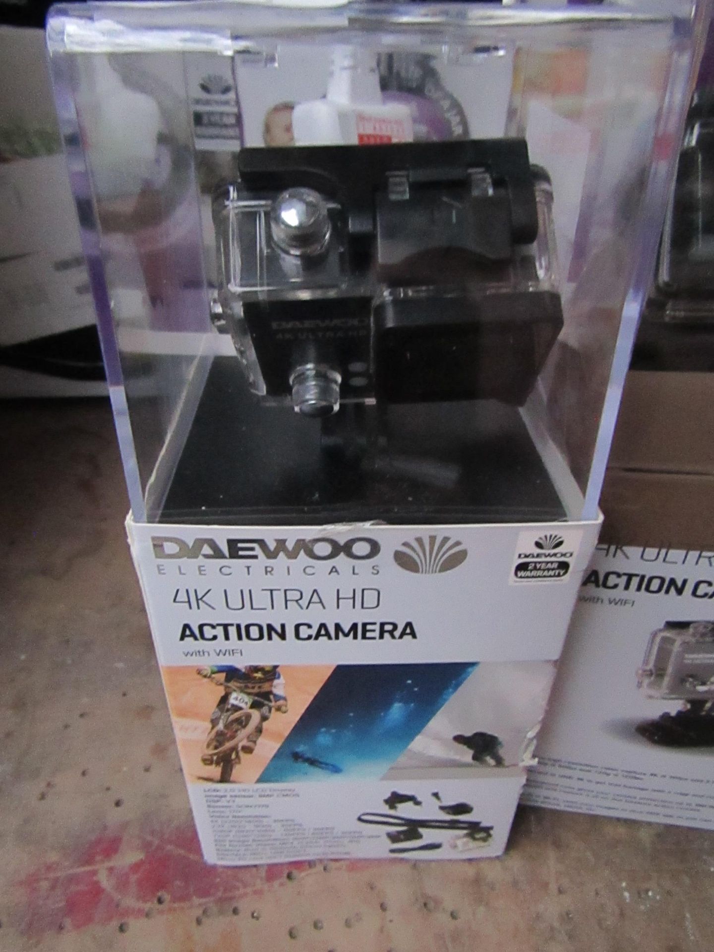 2x Dawoo 4K Action Camera With WIFI - Unchecked & Boxed - RRP £35.99 - Total RRP £71.98.