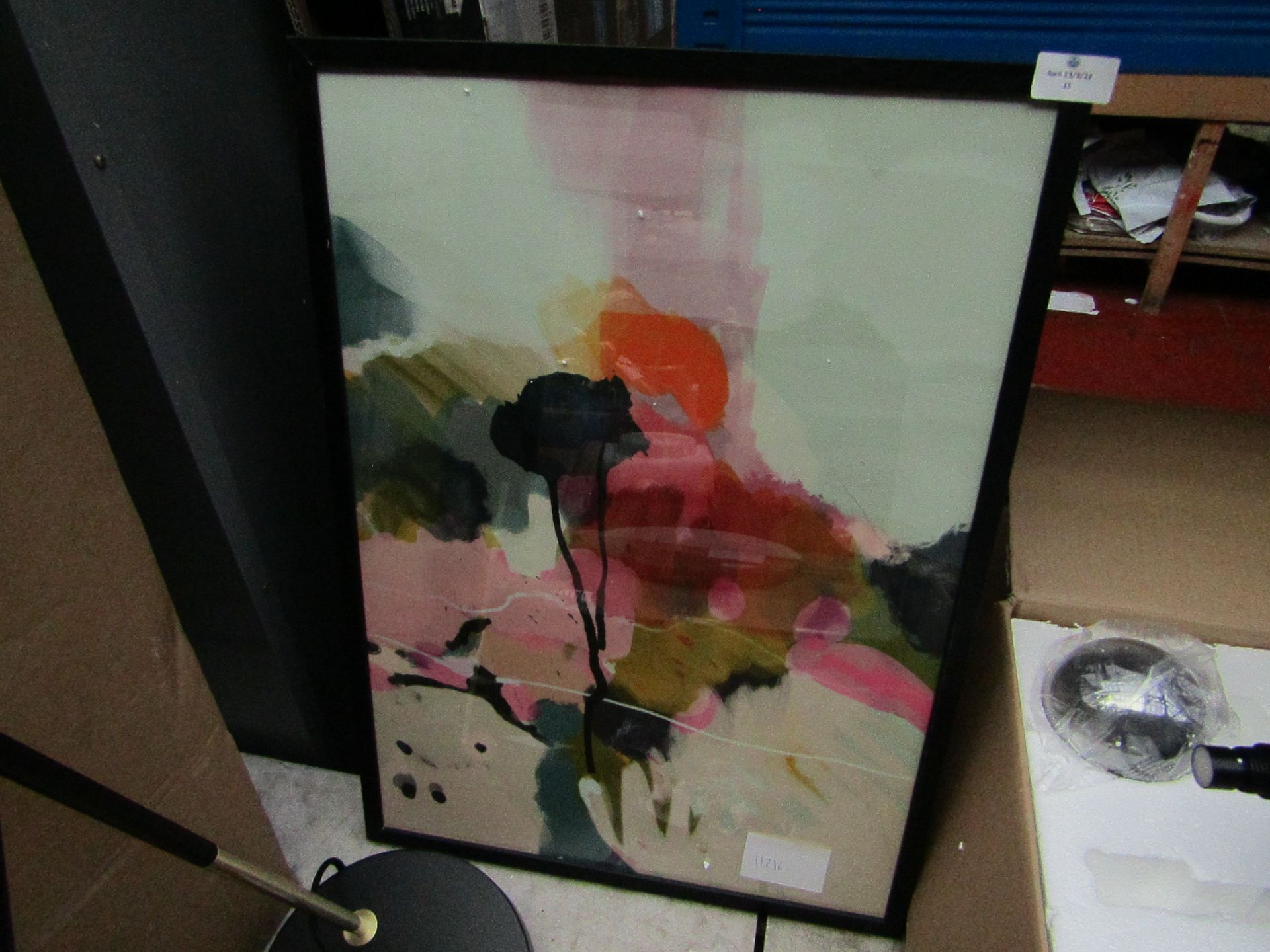1 x Made.com Abstract Landscape Floral Print Framed Wall Art Print A3 Multi RRP £49 SKU MAD-