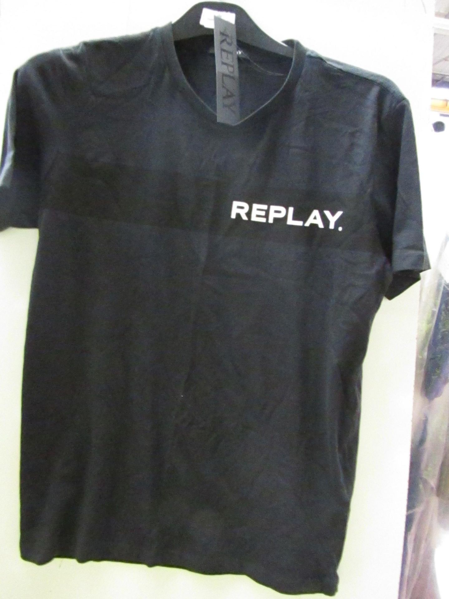 Replay T/Shirt Black Size M New With Tags