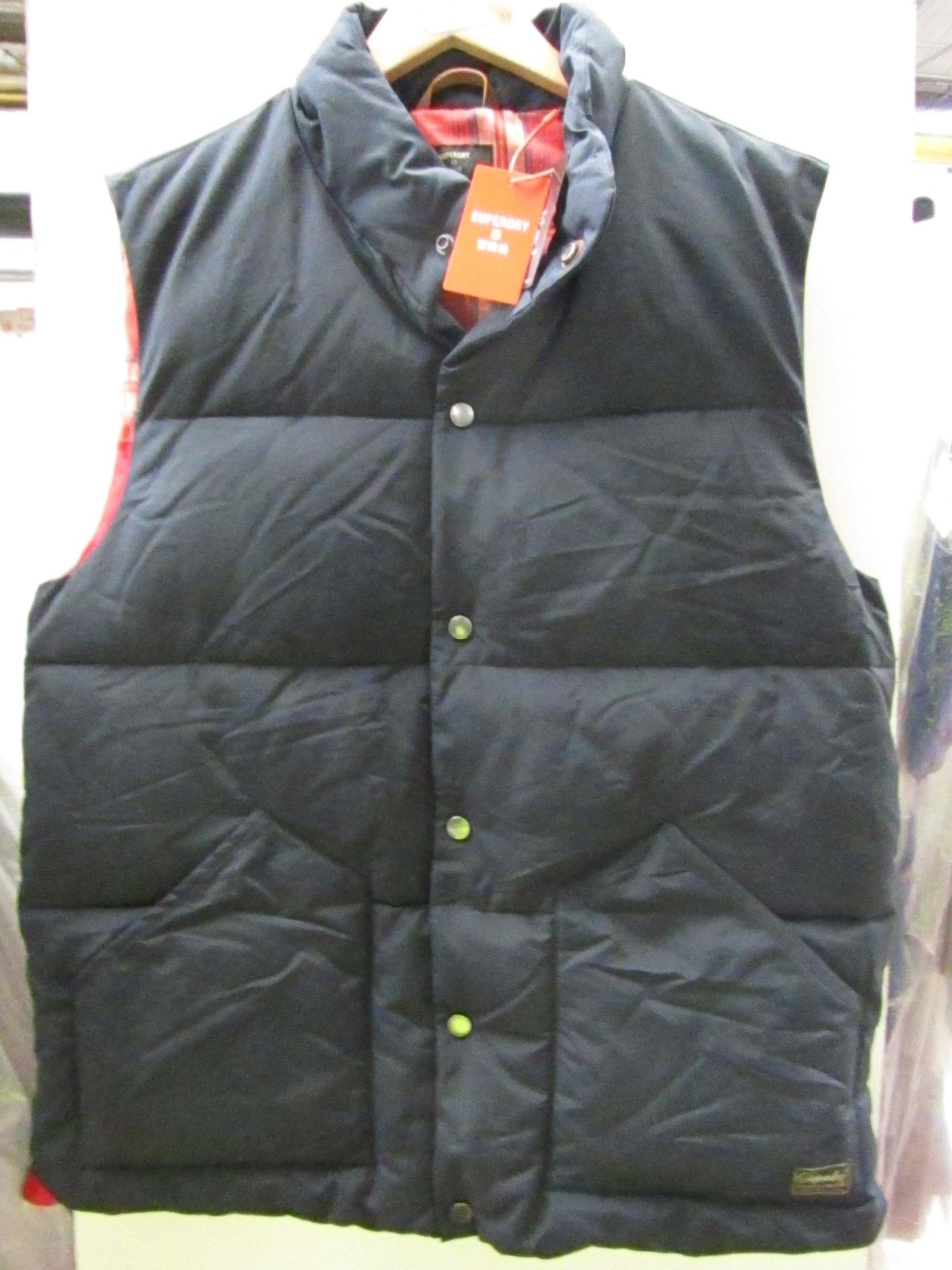 Superdry Mountain Gilet Navy Size M New With Tags