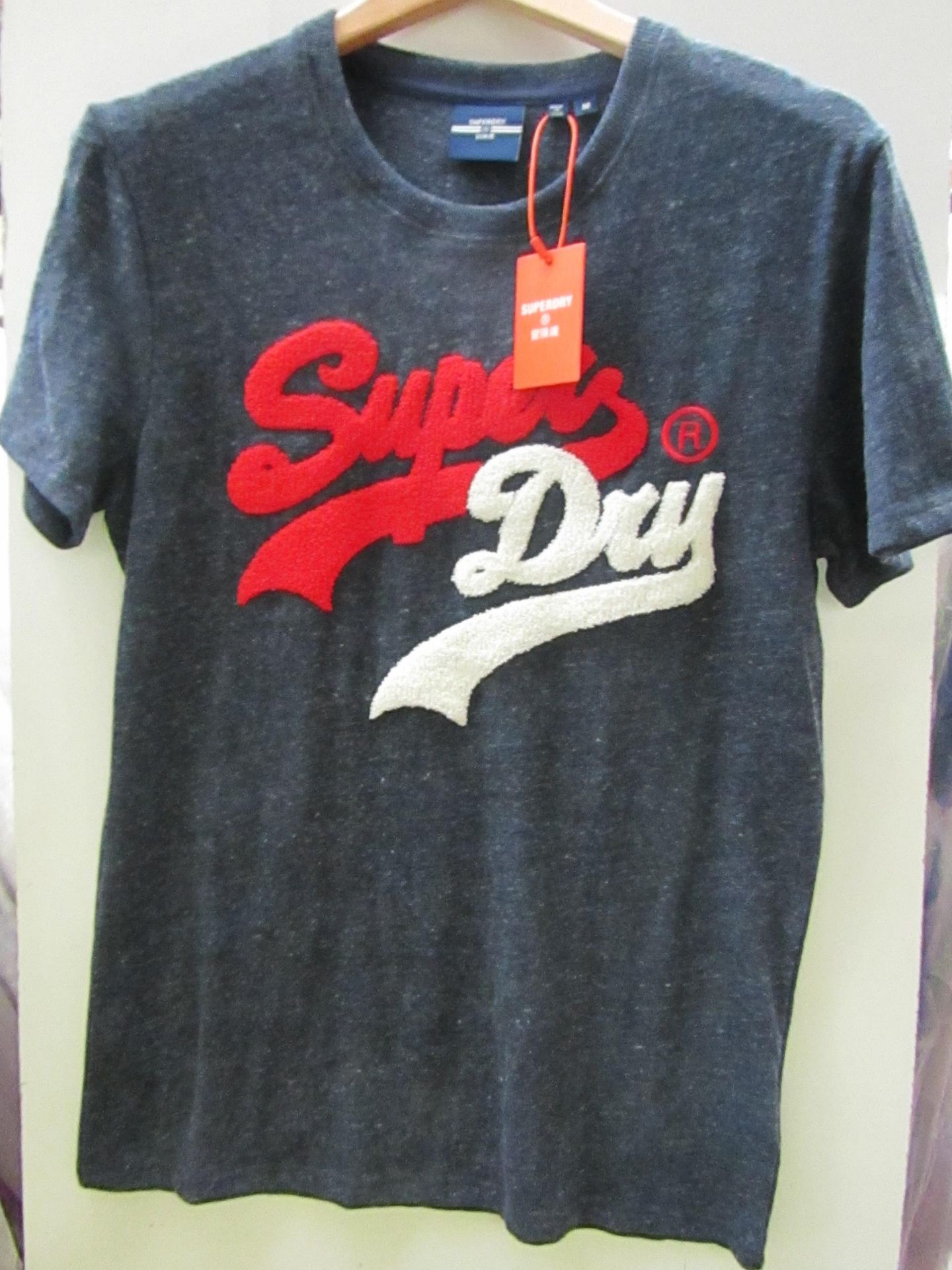 Superdry VL Source T/Shirt Blue/Red Motif Size M New With Tags