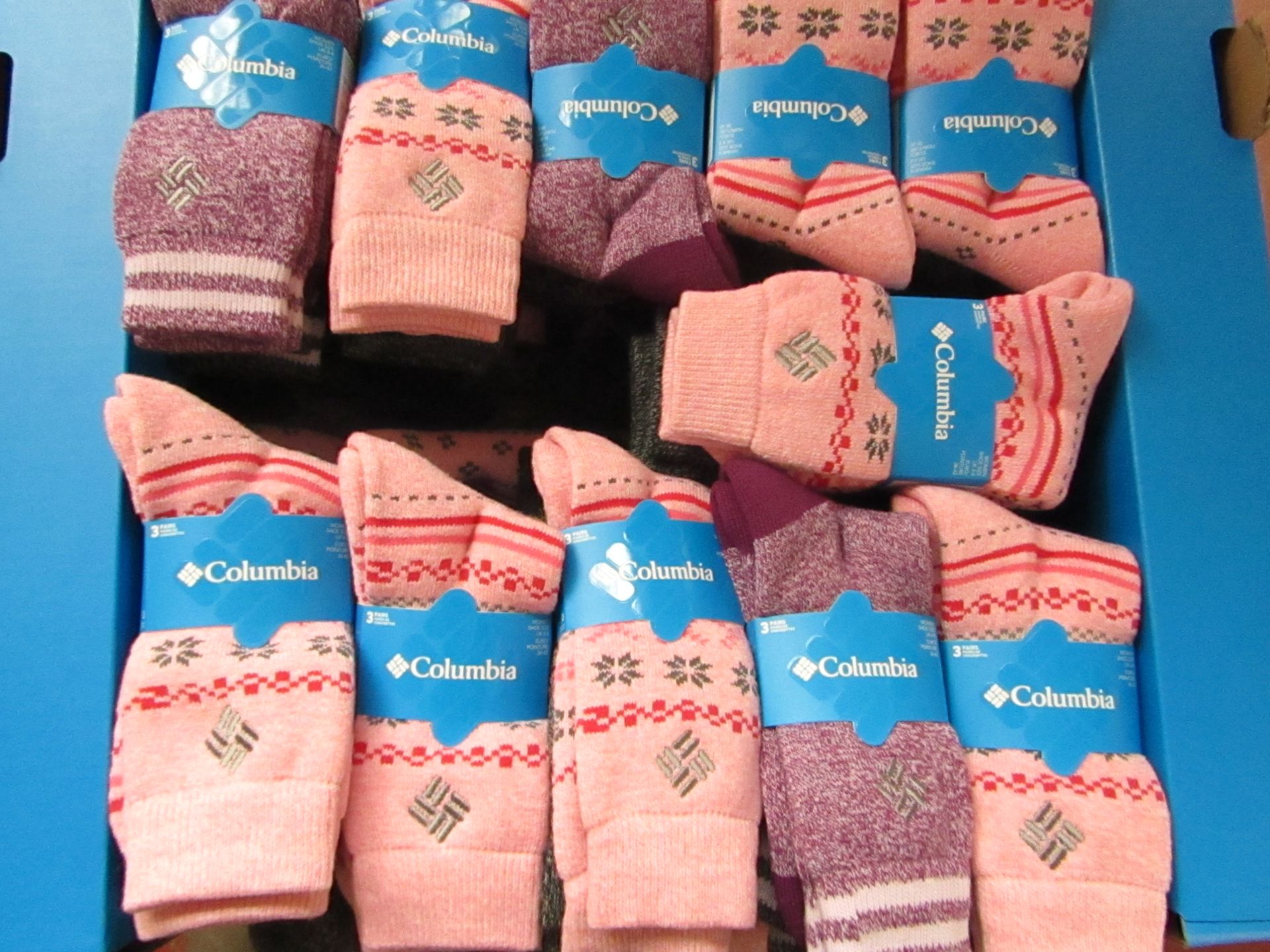 Columbia Lined Sock Size 4-8 PK of 3 New & Packaged ( Picked At Random So Colours Will Differ From
