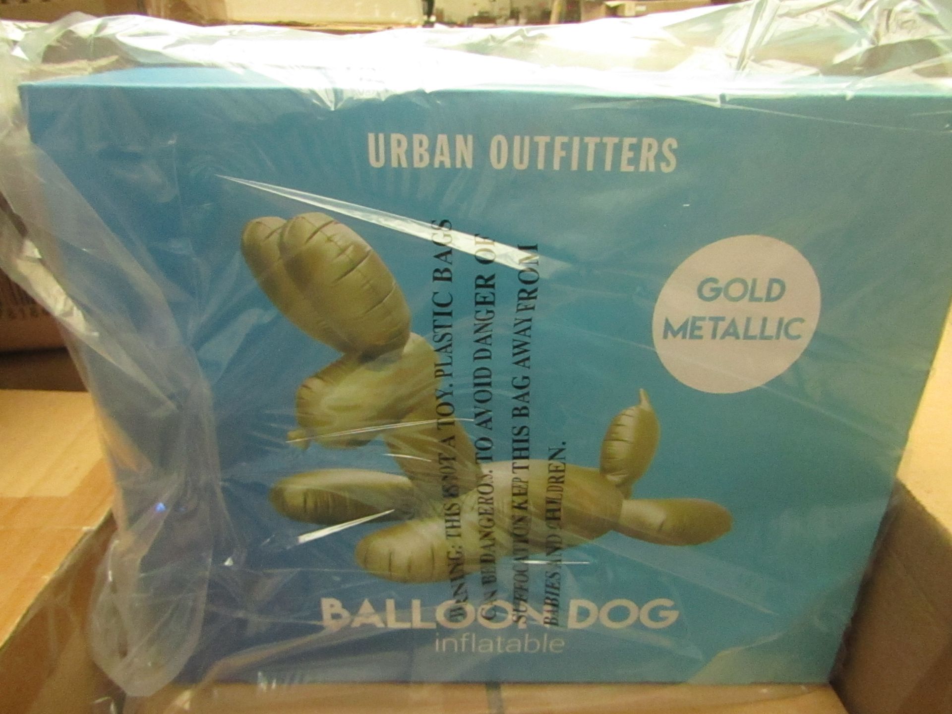 Urban Outfitters - Inflatable Matellic Gold Balloon Dog - New & Boxed. RRP £40.