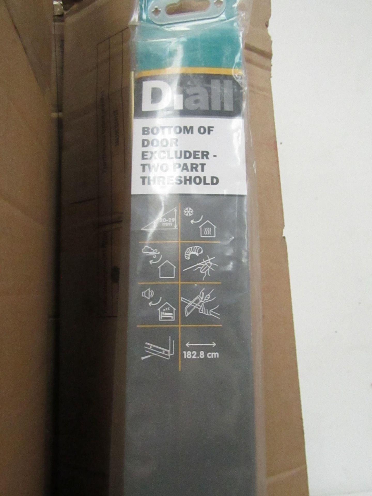 10x Diall - Bottom Of Door Excluder-Two Part Threshold ( 182.8 cm Long ) - Unused & Boxed.