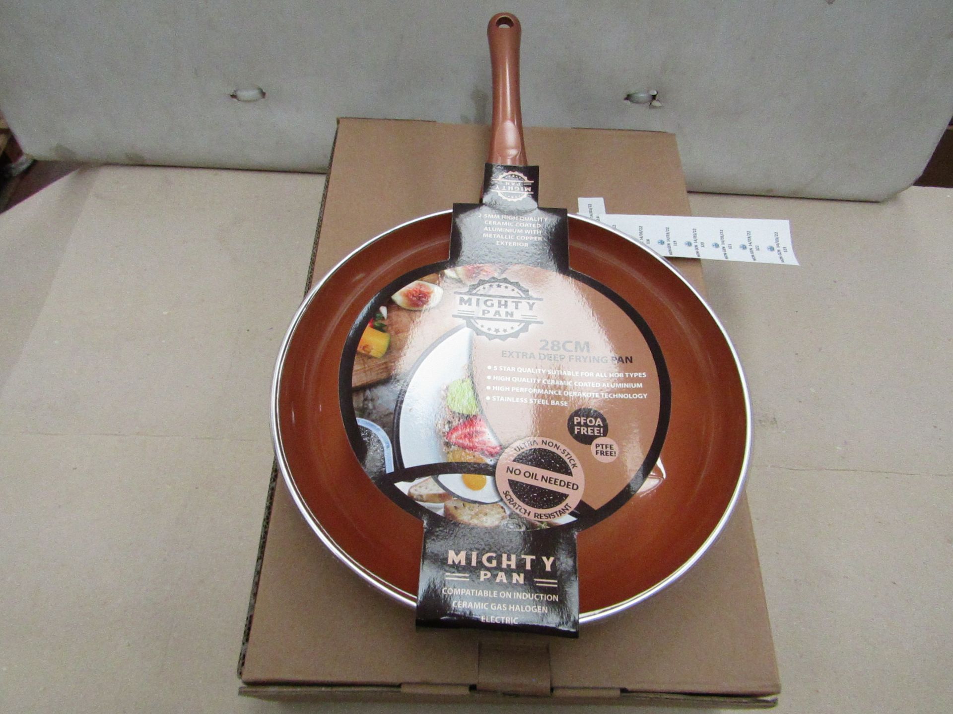 Mighty Pan - Extra Deep Non-Stick Scratch Resistant ( 28cm ) Frying Pan - New & Boxed.