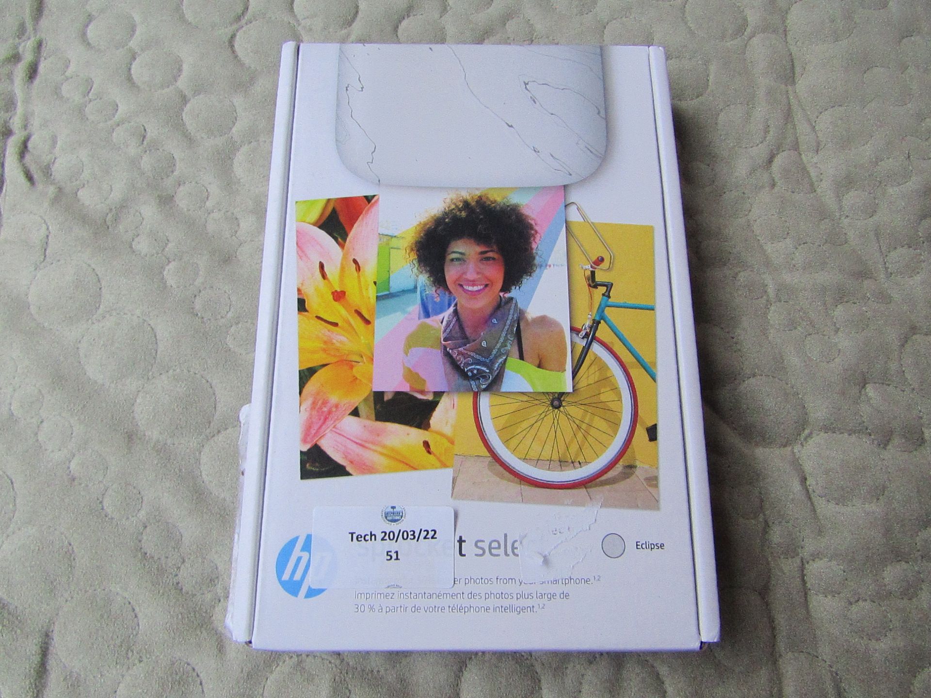 HP Sprocket Select Portable Instant Photo Printer for Android and iOS devices (Eclipse) Prints on