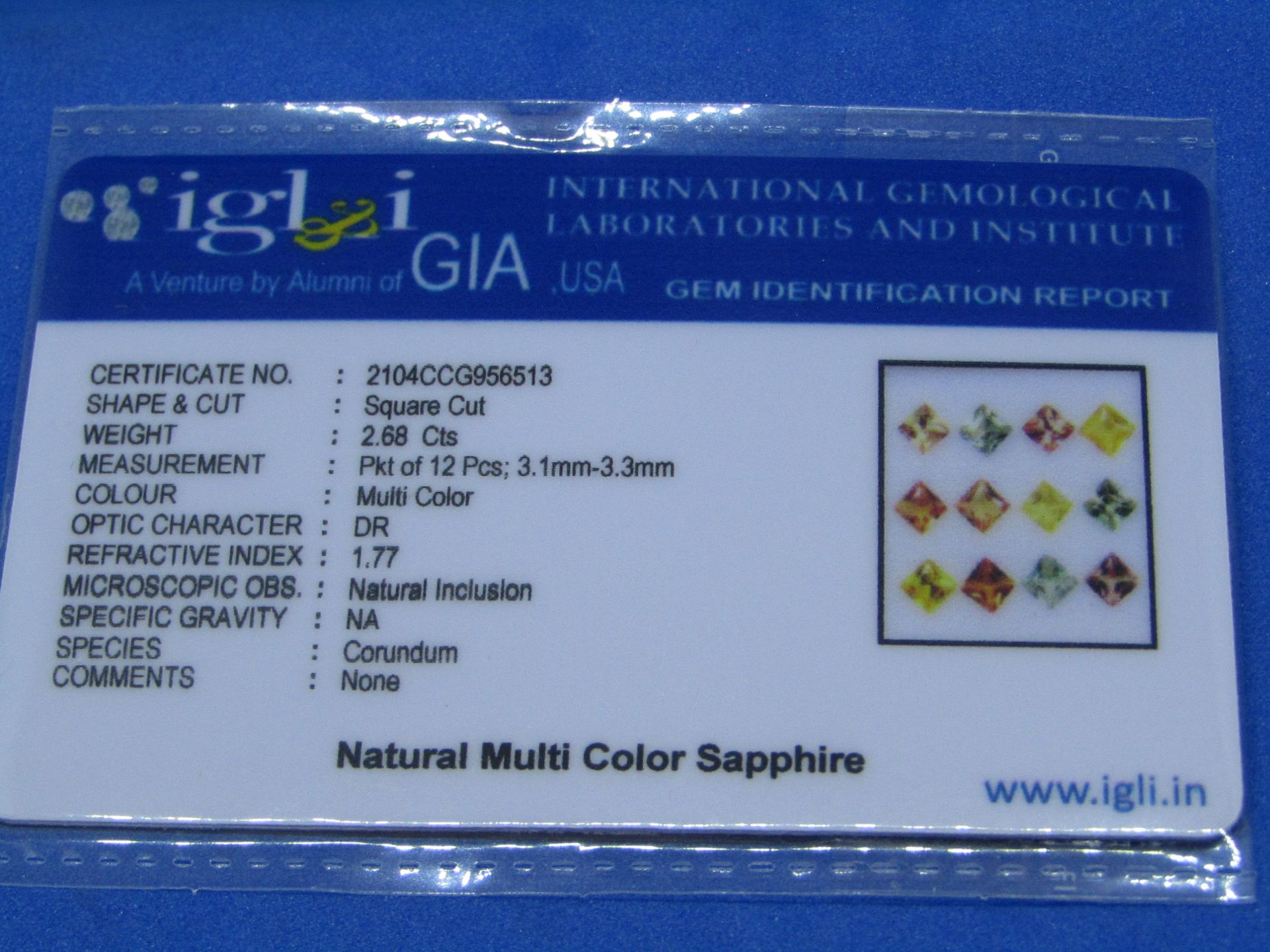 **No Buyers Commission on this lot ** IGL&I Certified Natural Sri Lanka Sapphire (heated) - 12 - Image 2 of 3