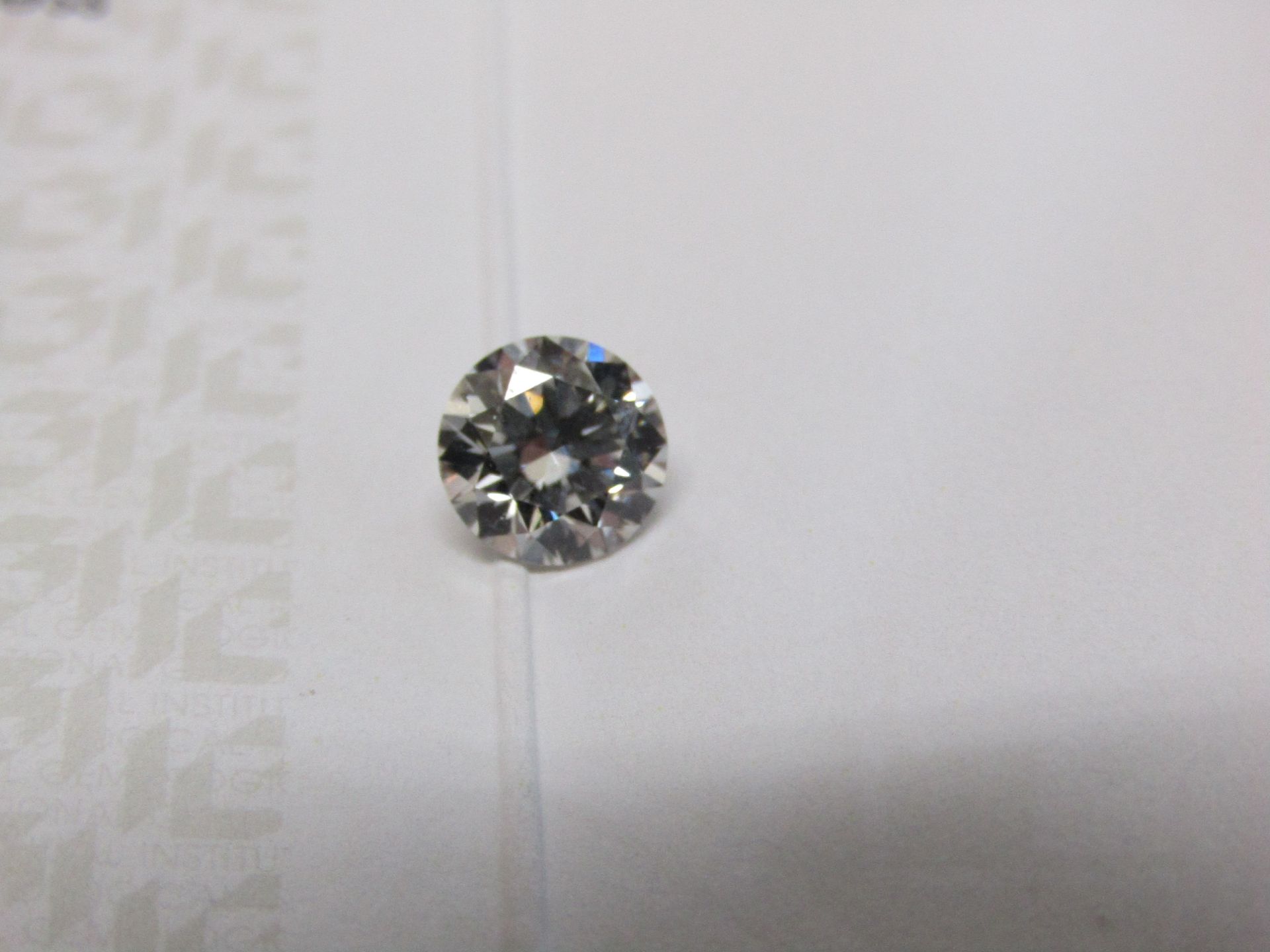 1.01 Carat round Brilliant cut, VS2, colour J, Synthetic Lab Diamond, comes with a IGI Certificate.