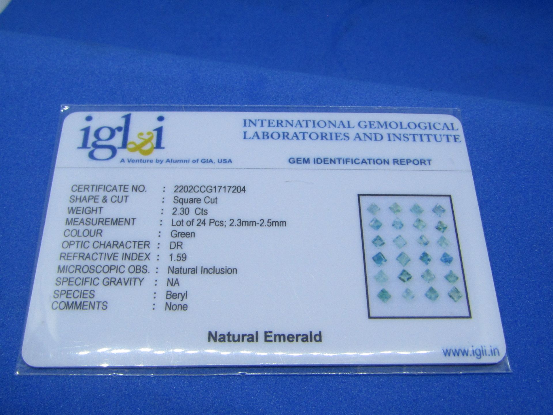 **No Buyers Commission on this lot ** IGL&I Certified Natural Colombian Emerald (Untreated) - 24 - Image 2 of 3