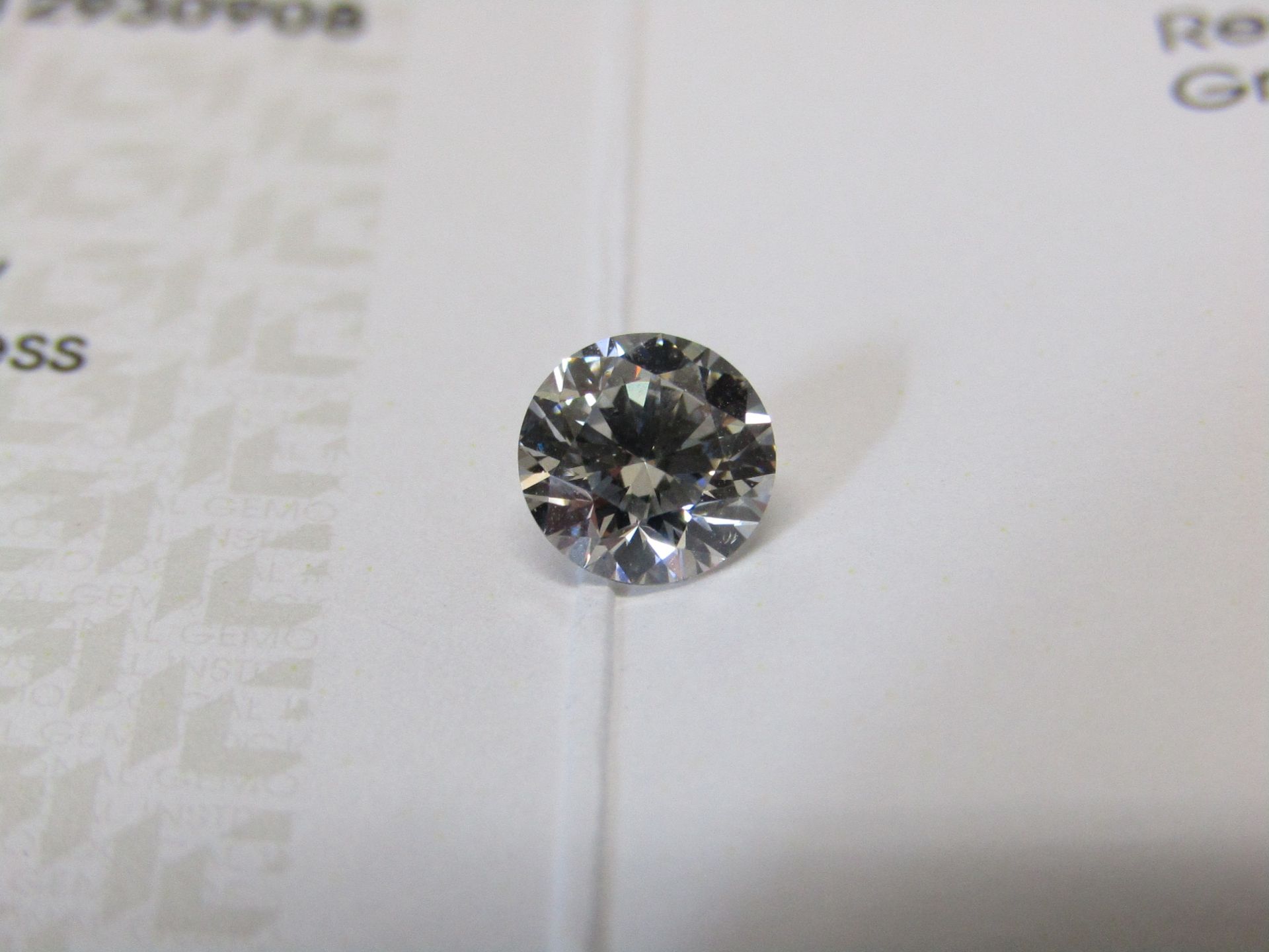 1.01 Carat round Brilliant cut, VS2, colour J, Synthetic Lab Diamond, comes with a IGI Certificate.
