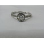 0.5 Carat Round Brilliant Cut Moissanite stone in a 925 Silver setting and band, new and comes