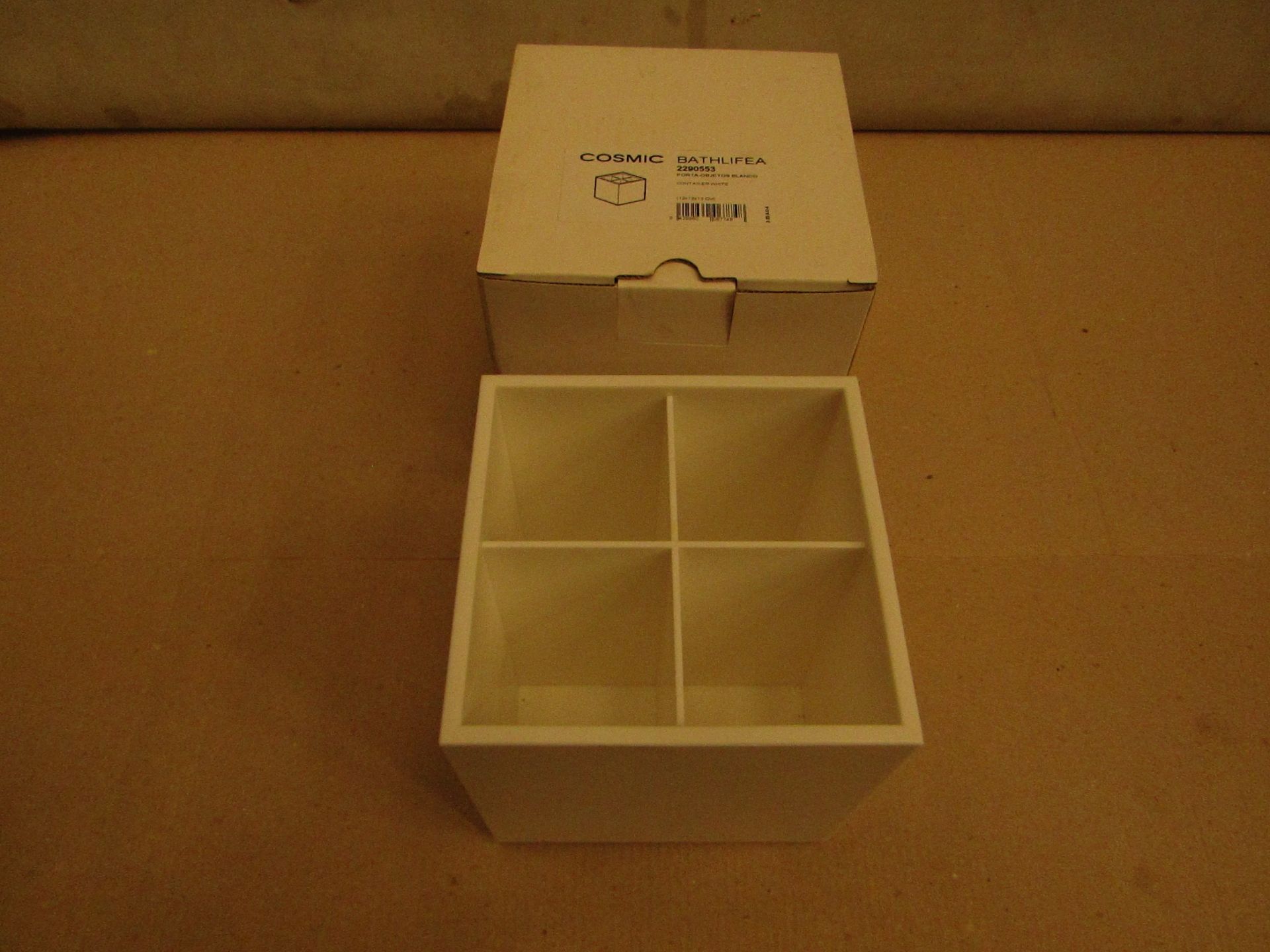 Cosmic - Bathlifea White Container ( 12x12x12cm ) - New & Boxed. - Image 2 of 2