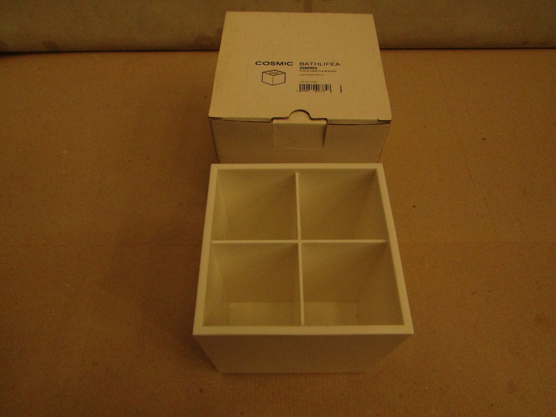 Cosmic - Bathlifea White Container ( 12x12x12cm ) - New & Boxed. - Image 2 of 2