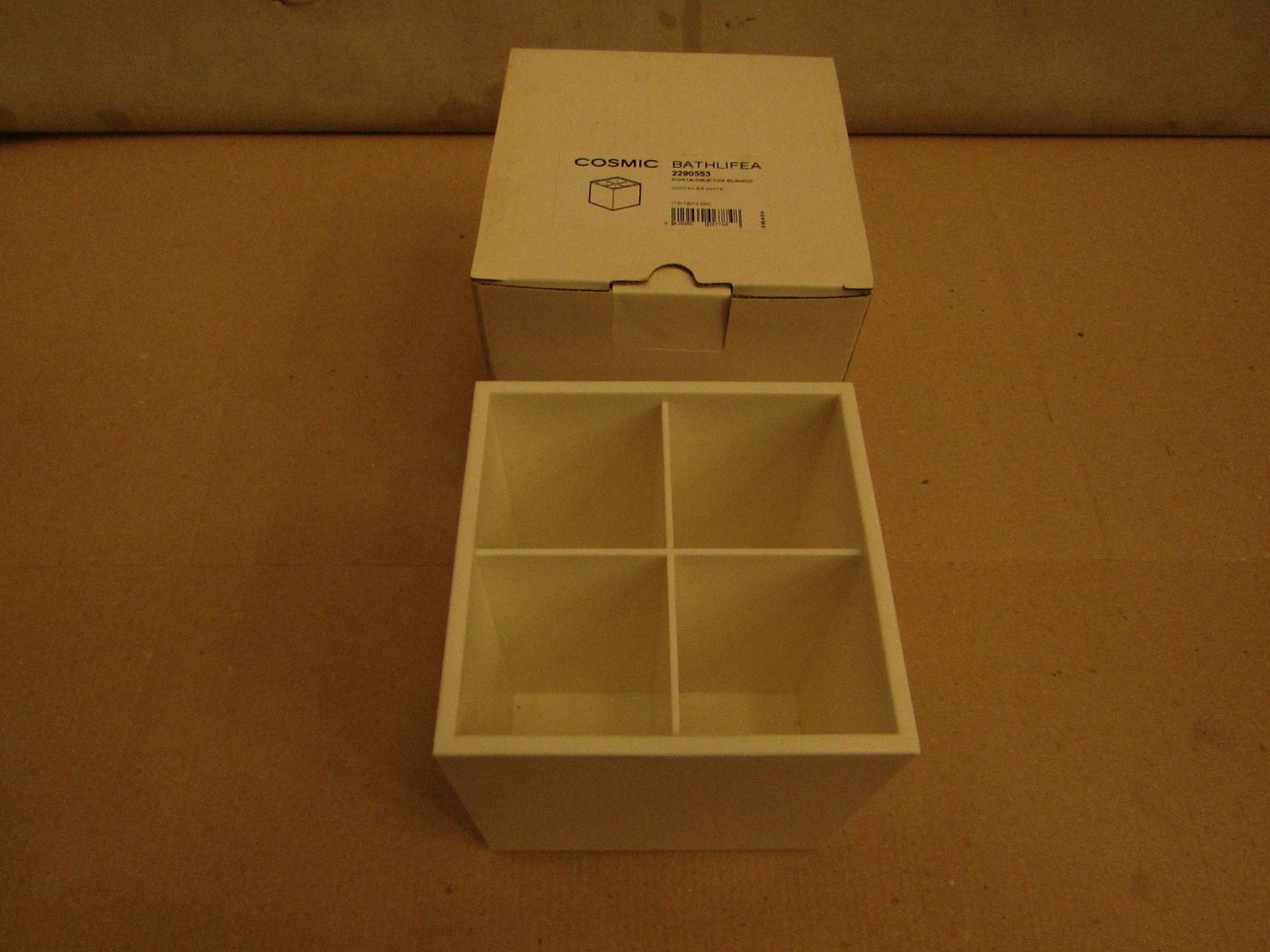 Cosmic - Bathlifea White Container ( 12x12x12cm ) - New & Boxed. - Image 2 of 2