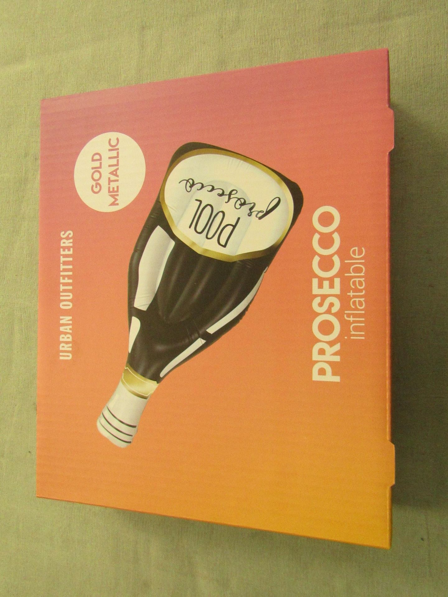 Urban Outfitters - Metallic Gold Inflatable Prosecco Bottle - New & Boxed.