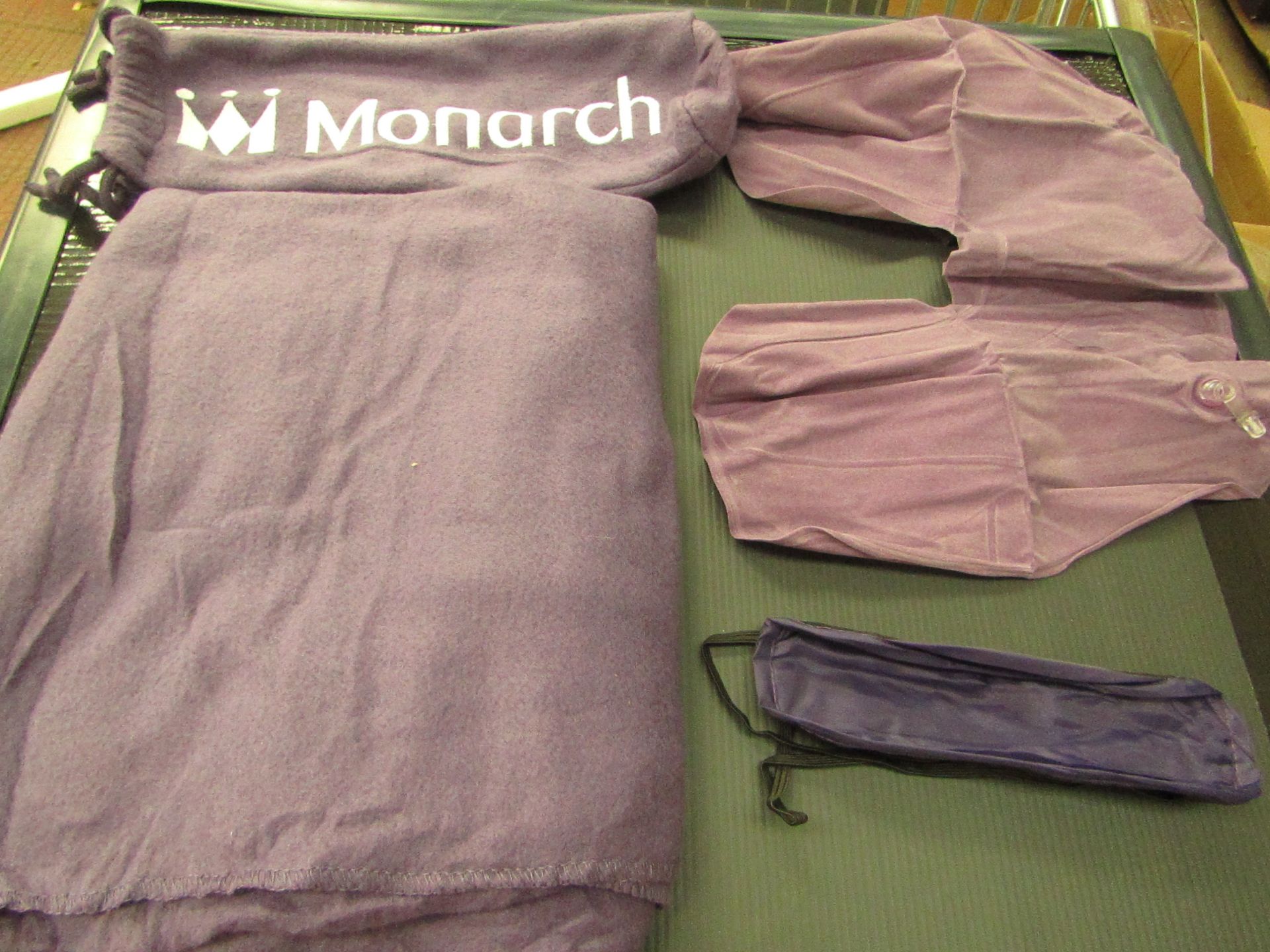 10 X Monarch Airlines - Amenity Kit - Includes : Fleece Blanket / Eye Sleeping Mask / Inflatable