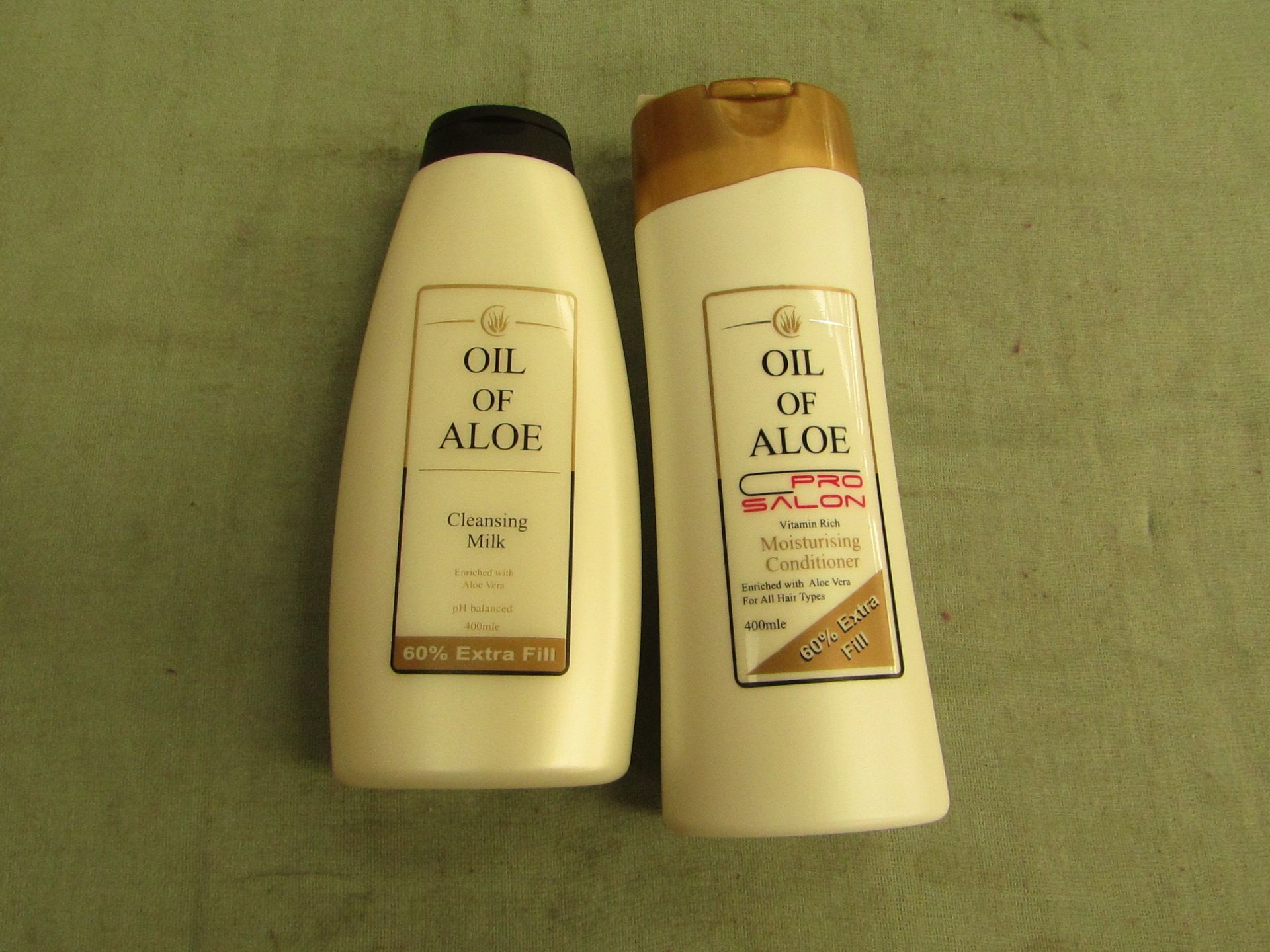 1x OIL OF ALOE - Cleansing Milk Enriched With Aloe Vera - 400ml - New. 1x OIL OF ALOE - Pro Salon