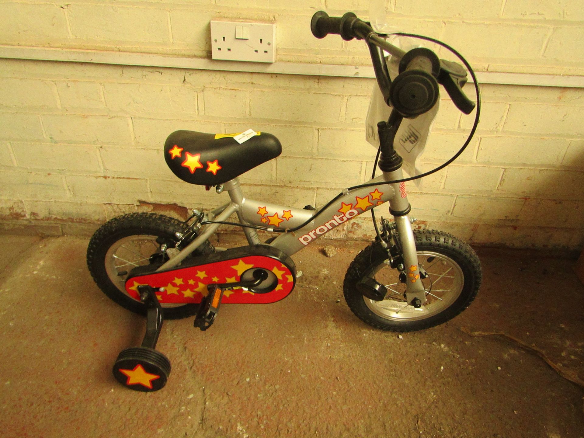 | 1X | PRONTO 12 INCH CHILDREN BICYCLE WITH STABILISIERS | USED CONDITION UNCHECKED | NO ONLINE
