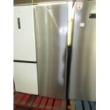 Smeg tall freestanding fridge, not getting cold and has dents on the front.