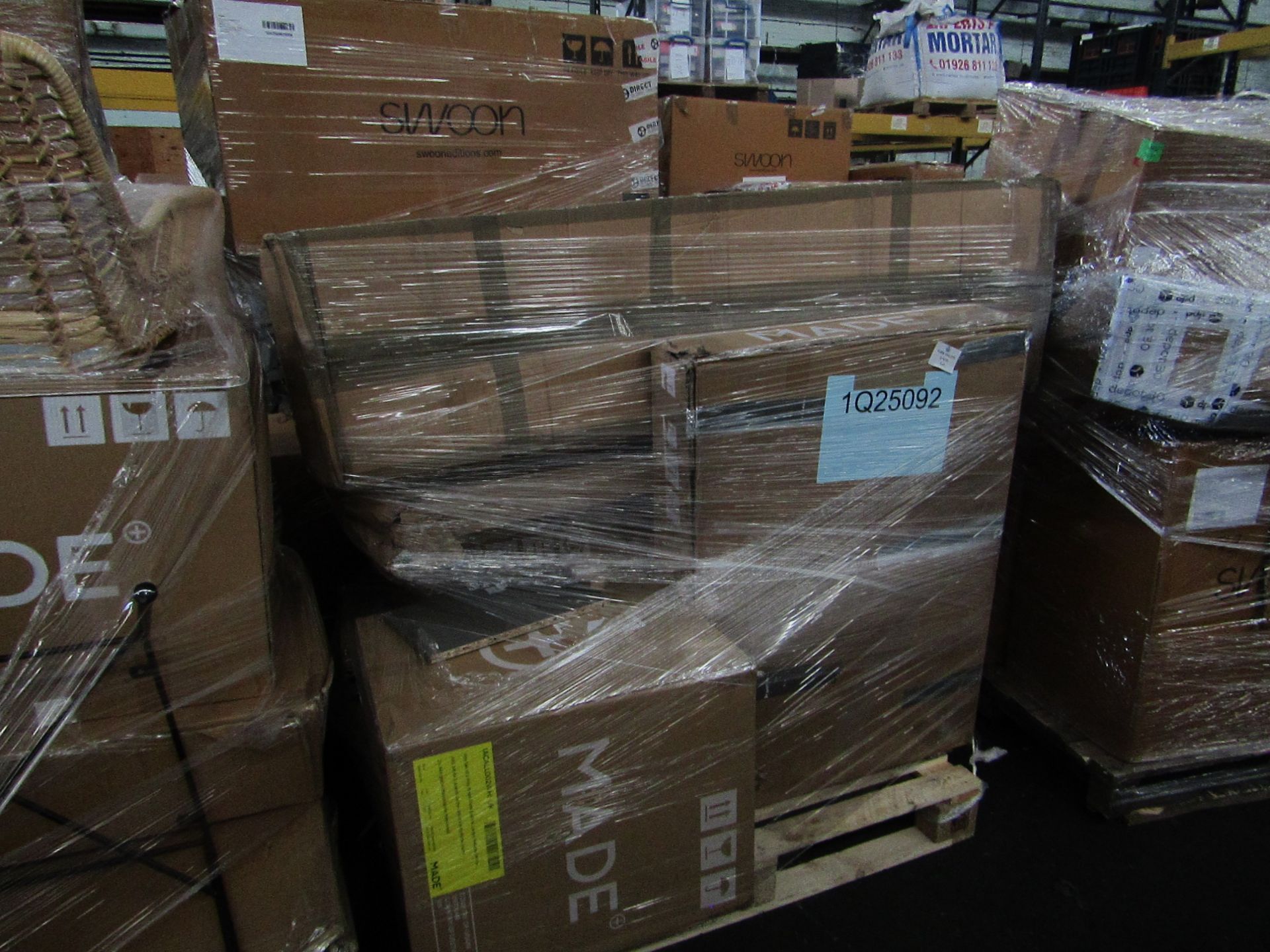 | 1X | PALLET OF FAULTY / MISSING PARTS / DAMAGED CUSTOMER RETURNS FROM MADE.COM UNMANIFESTED |