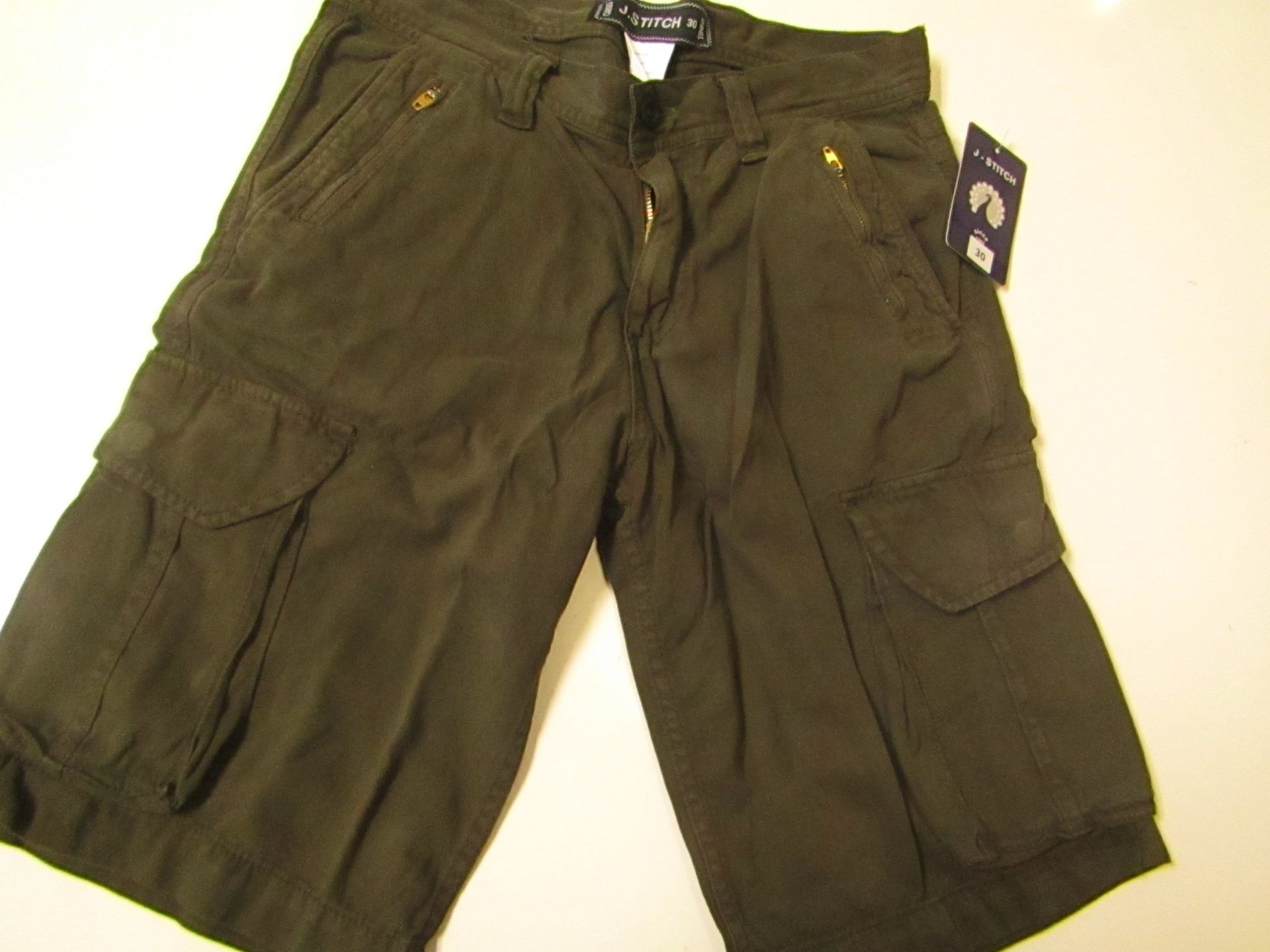 J.Stitch Shorts Dark Green W 30 new & Packaged