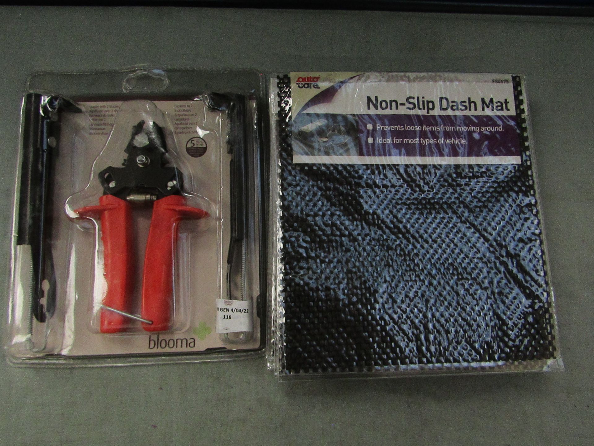 10x Auotcare - Non-Slip Dash Mat - New & Packaged. 1x Blooma - Stapler with Two Loaders - Unused &