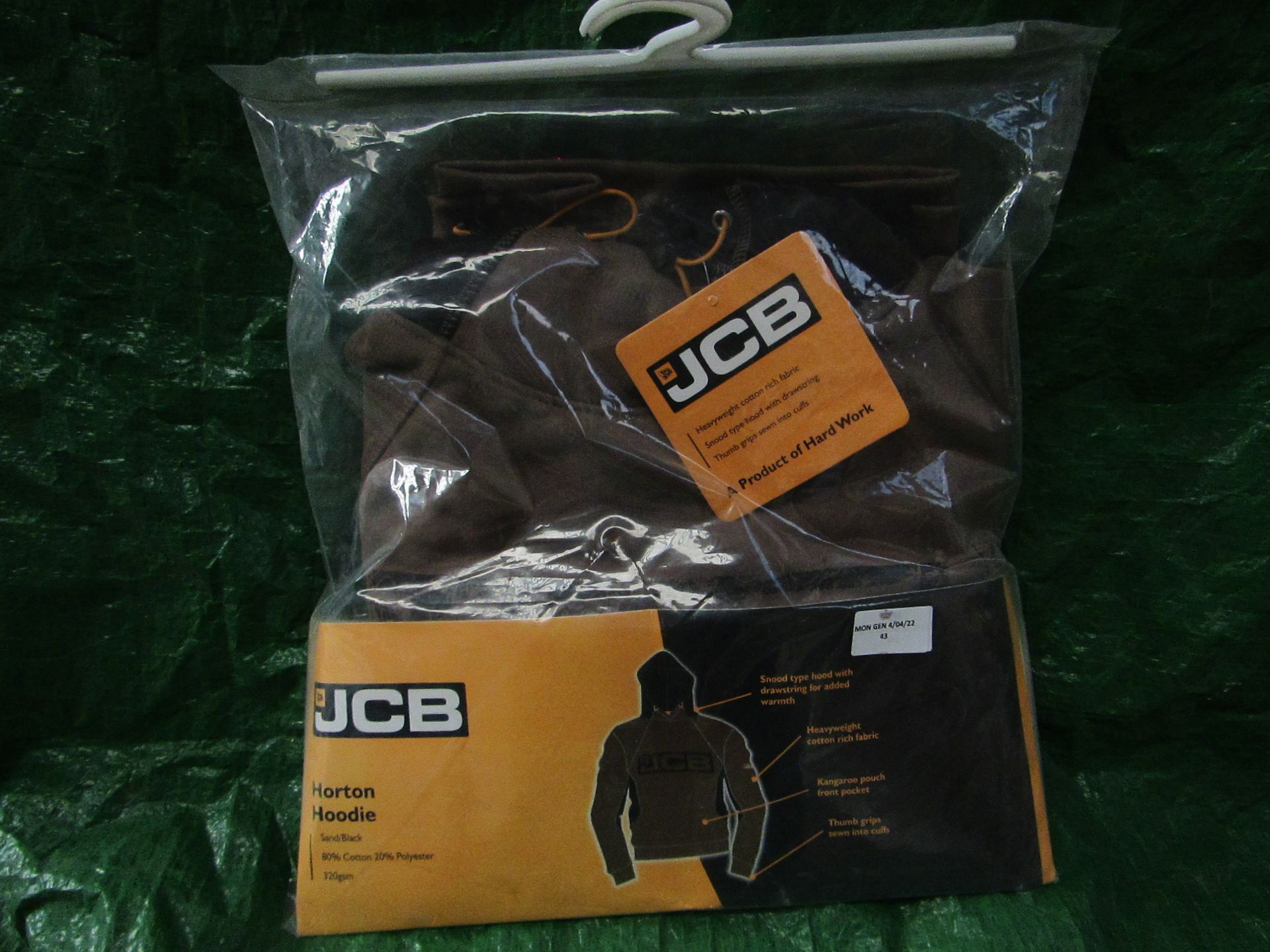 JCB - Horton Hoodie - Size Small - Unchecked & Packaged.