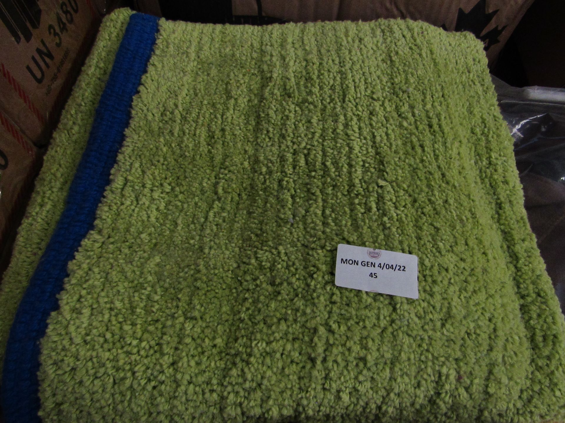 2x Unbranded - Bathroom Rug ( Green & Blue ) - 80x50cm - Unused & Packaged.