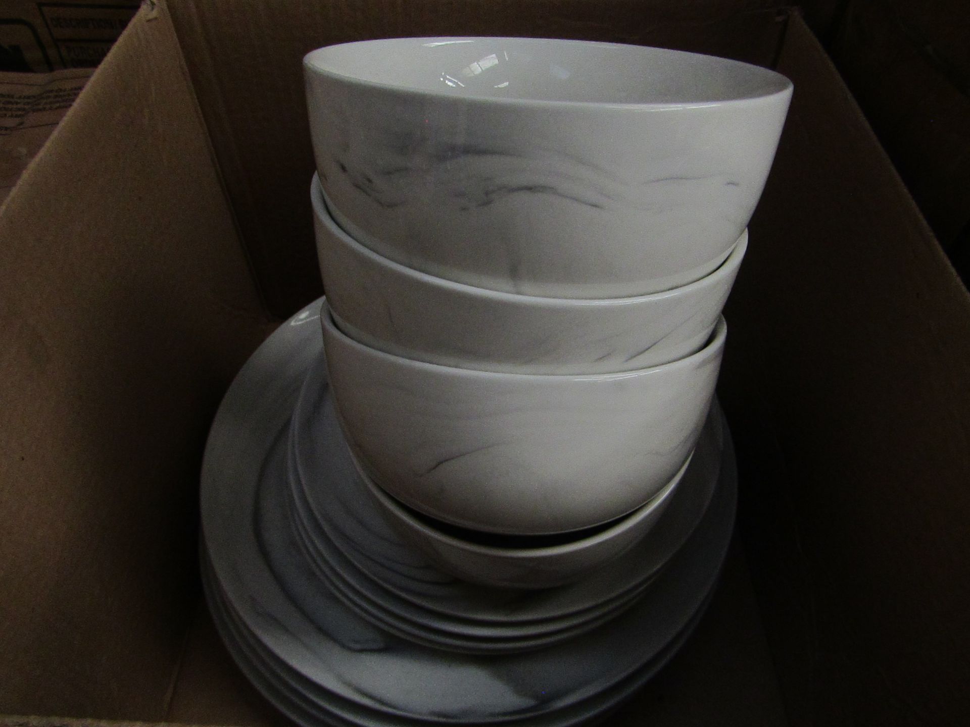Over & Back - 12 Piece Porcelain Dinner Set - Non Original Box.