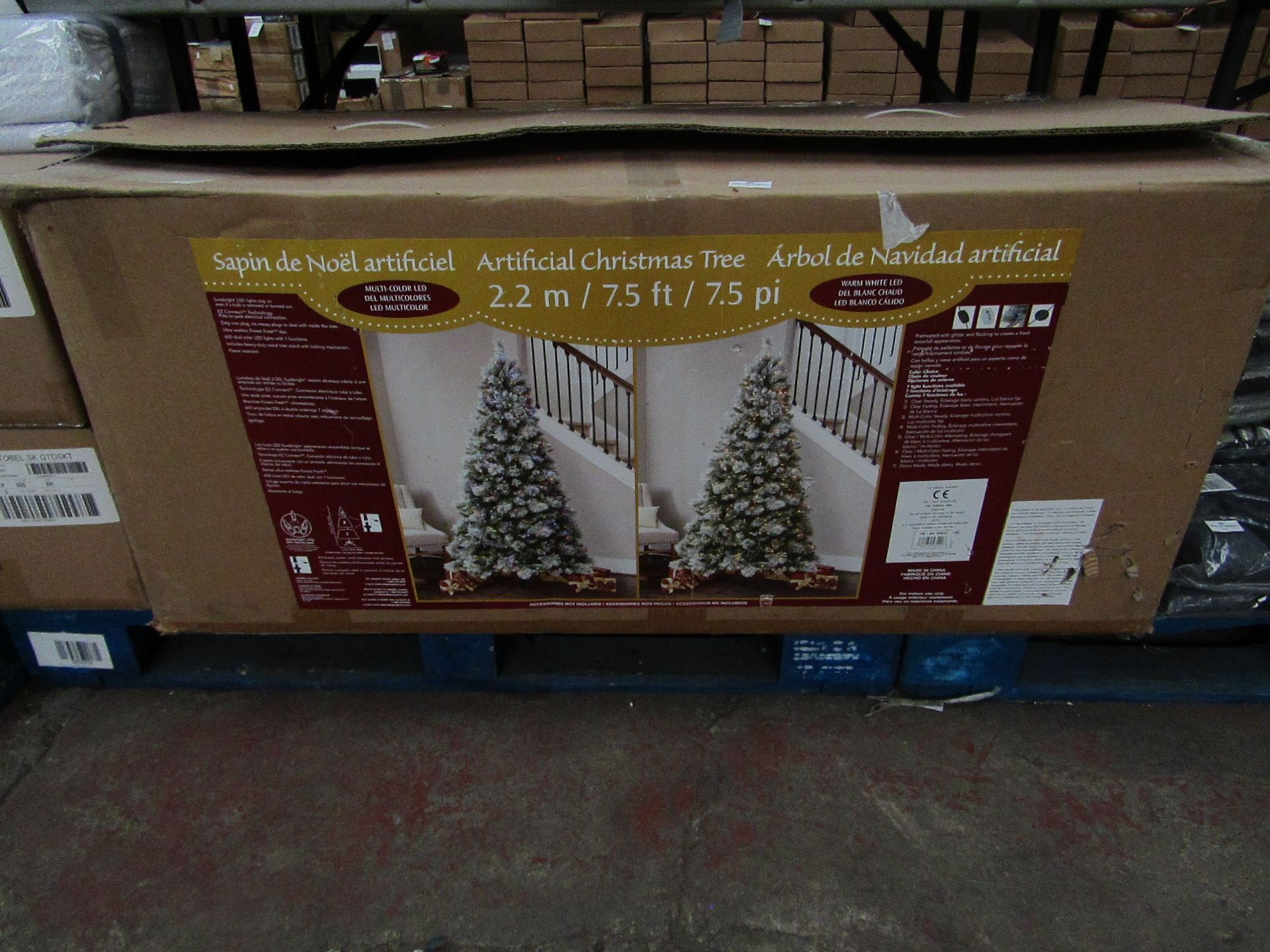 Costco - Artificial Christmas Tree - 2.2m / 7ft 5" - Multi-Colour LED Or Warm White LED -