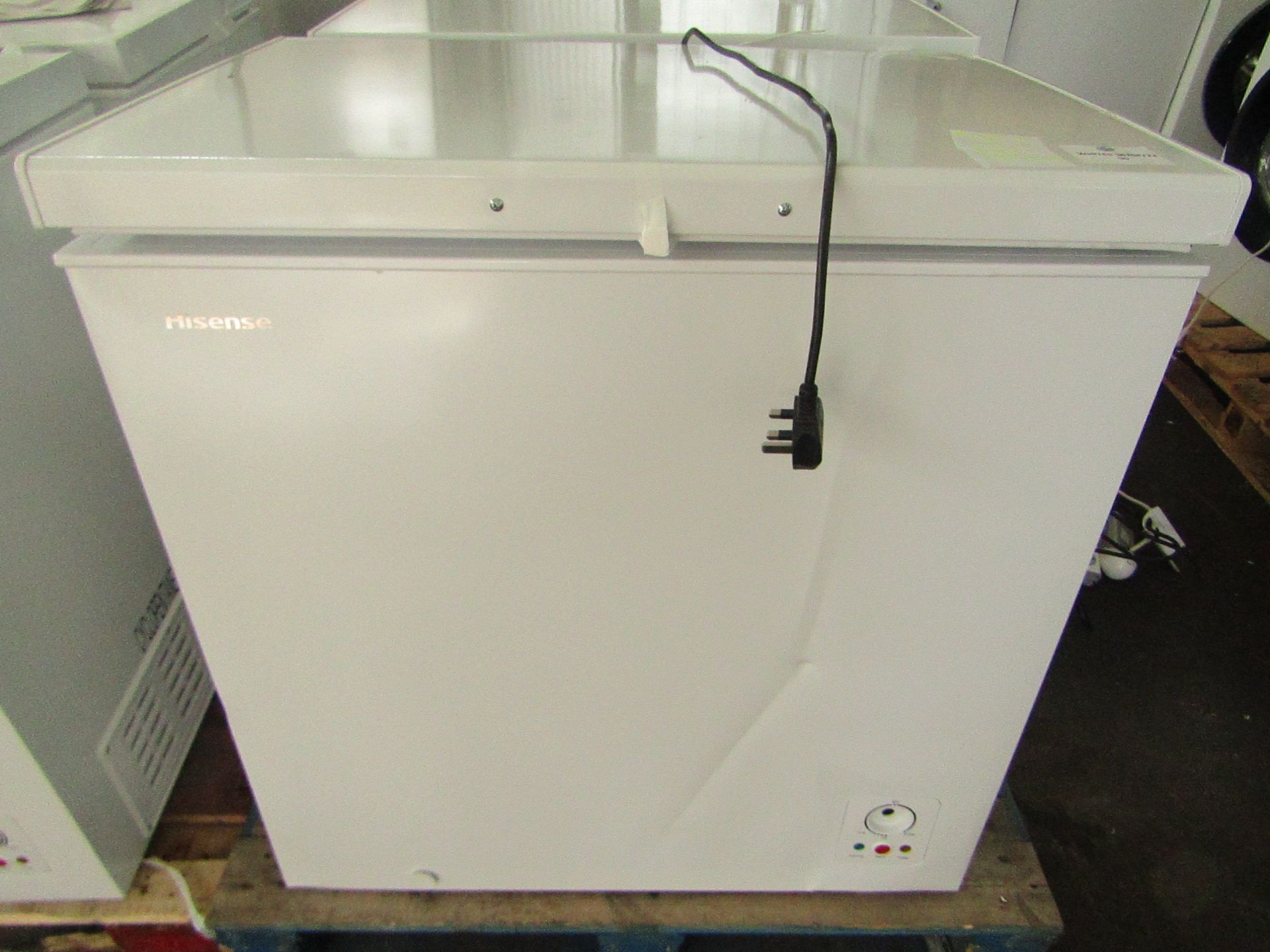 Hisense - White Chest Freezer - FC25D4BW1 - Powers On & Tested Working For Coldness However Door