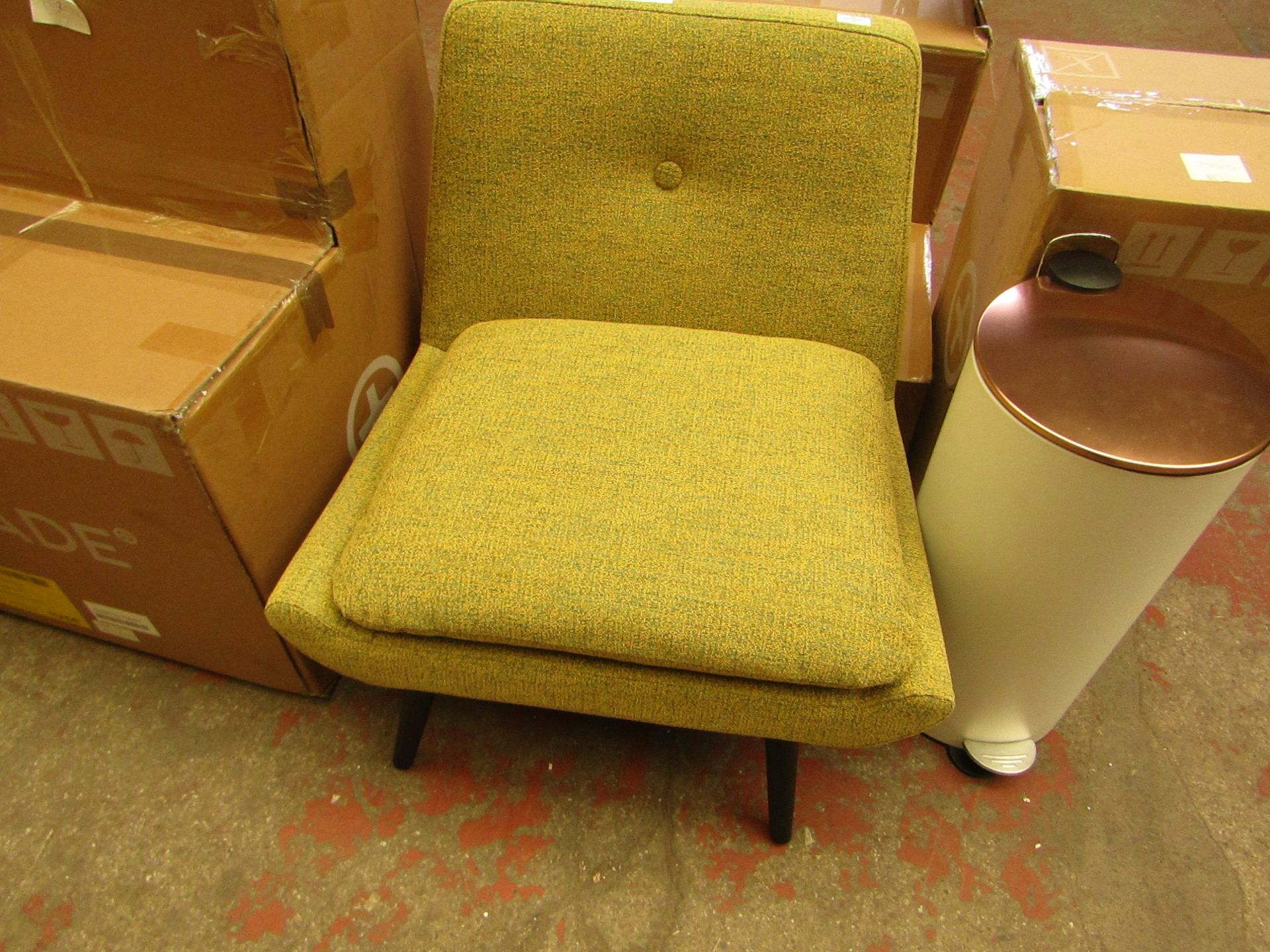 1 x Made.com Jonny Accent Chair Revival Yellow RRP ¶œ199 SKU MAD-CHAJNY003YEL-UK TOTAL RRP ¶œ199