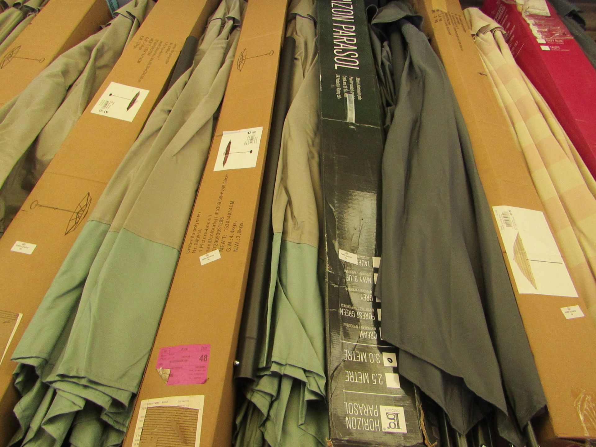 1 x Cox & Cox Two Tone Parasol Sage RRP ¶œ175.00 SKU COX-AP-1525855 TOTAL RRP ¶œ175 This lot is a