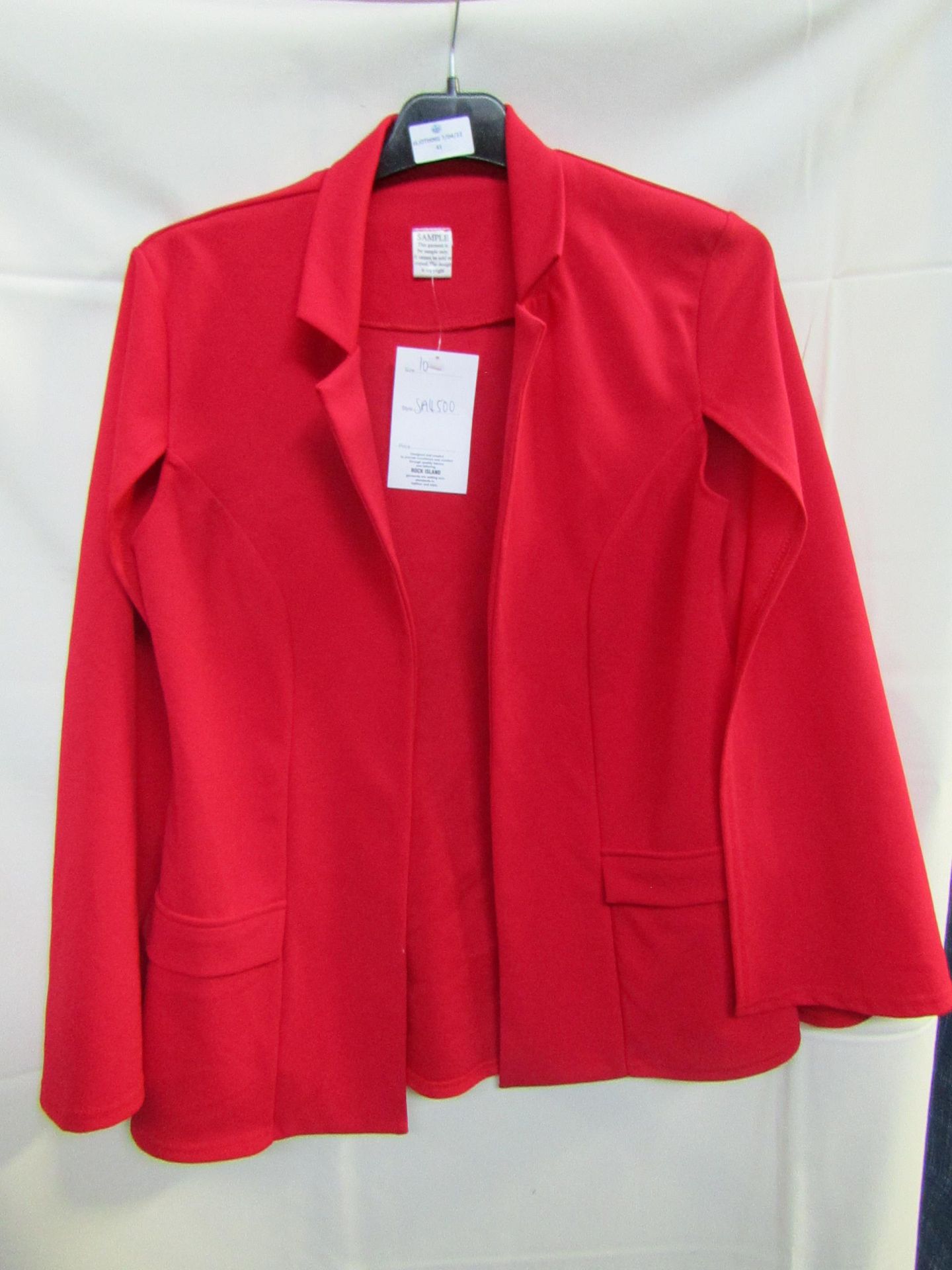 Unbranded red jacket, size 10, sample