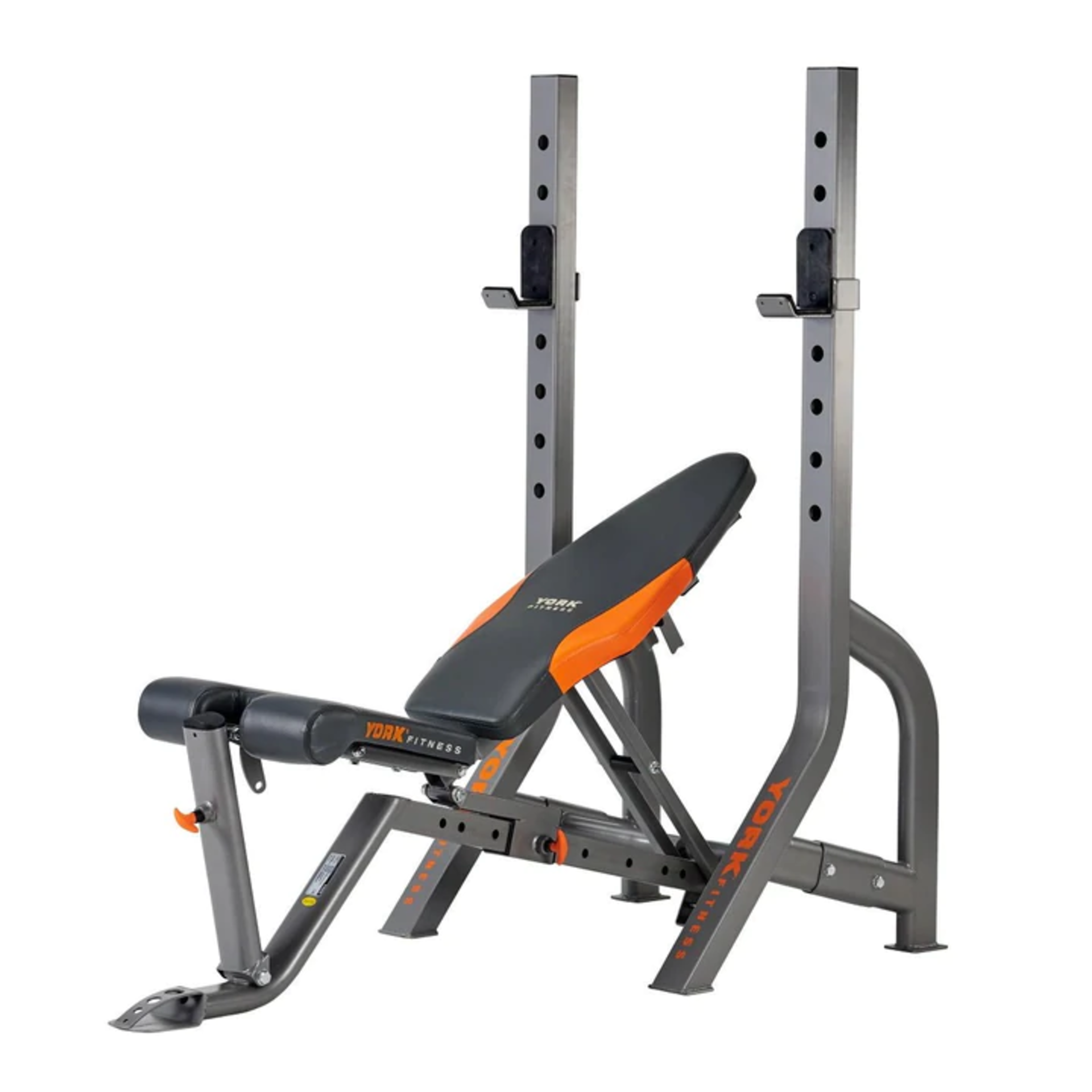 1 x Sweatband York Diamond Olympic Narrow Stance Barbell Bench BLACK/SILVER/ORANGE RRP £399.00 SKU