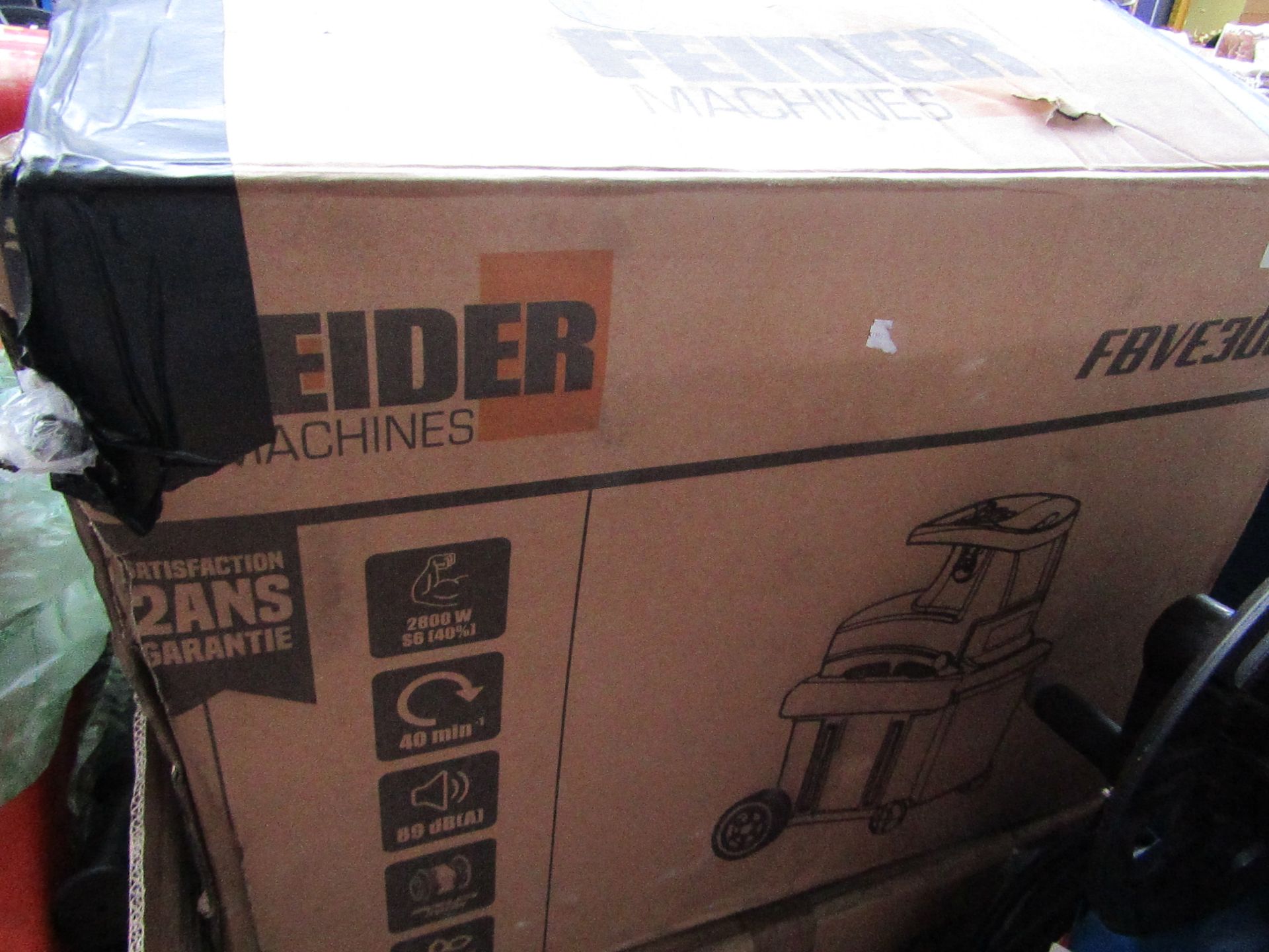 1x Feider -FBVE3000 garden shredder - Used Condition - Unchecked and Untested this item is a