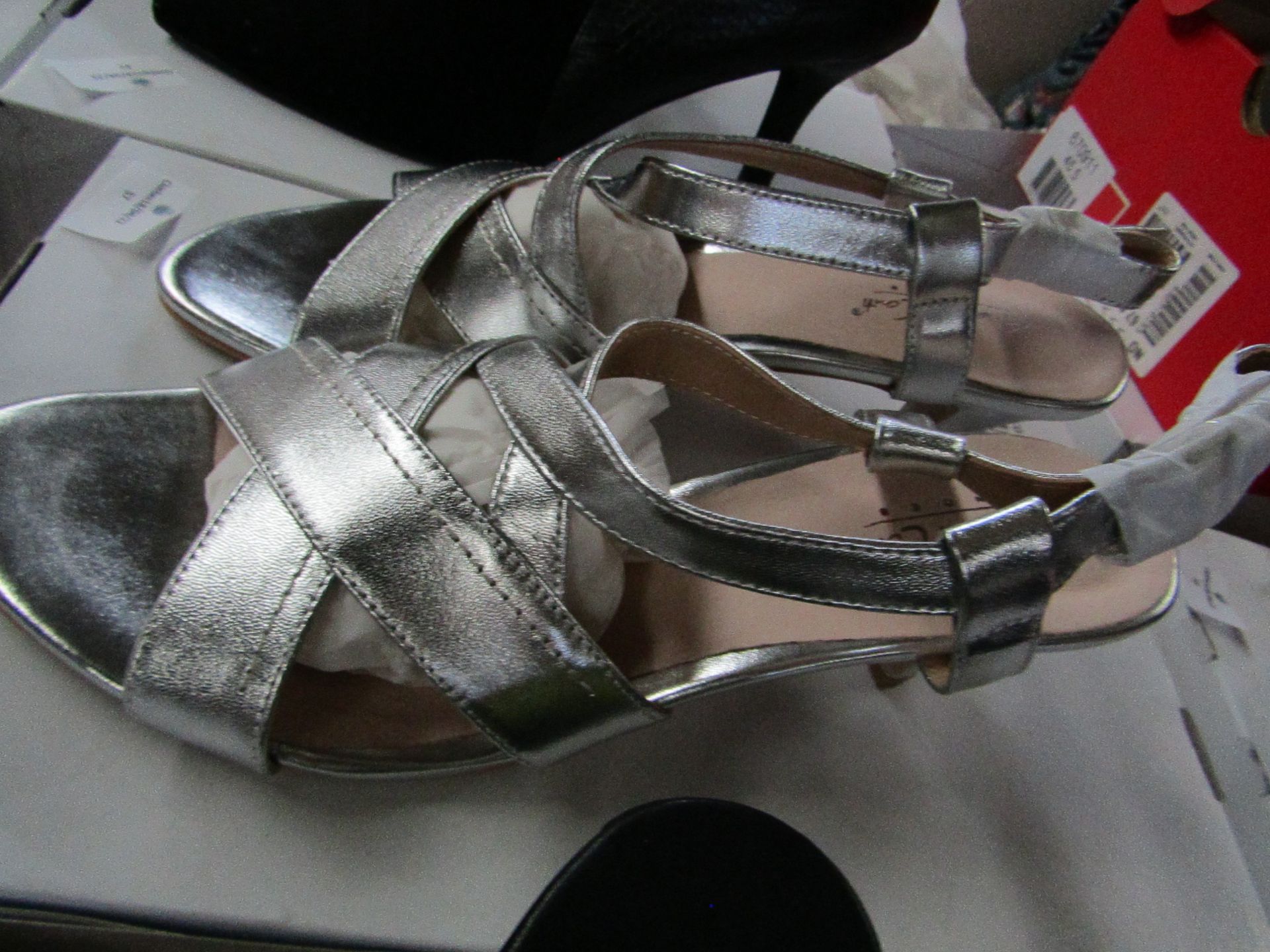 Andrea Conti Silver heeled shoes, new 8