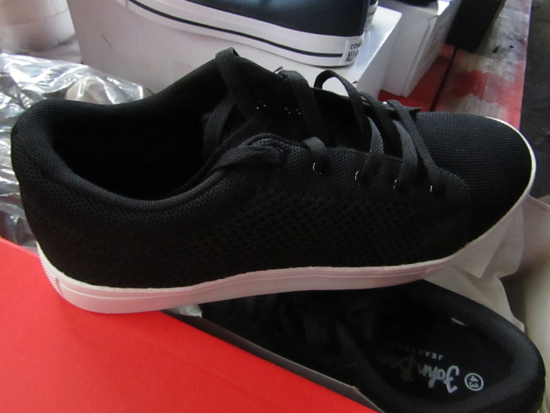 John Banner Black Knitted style trainers, new size 43