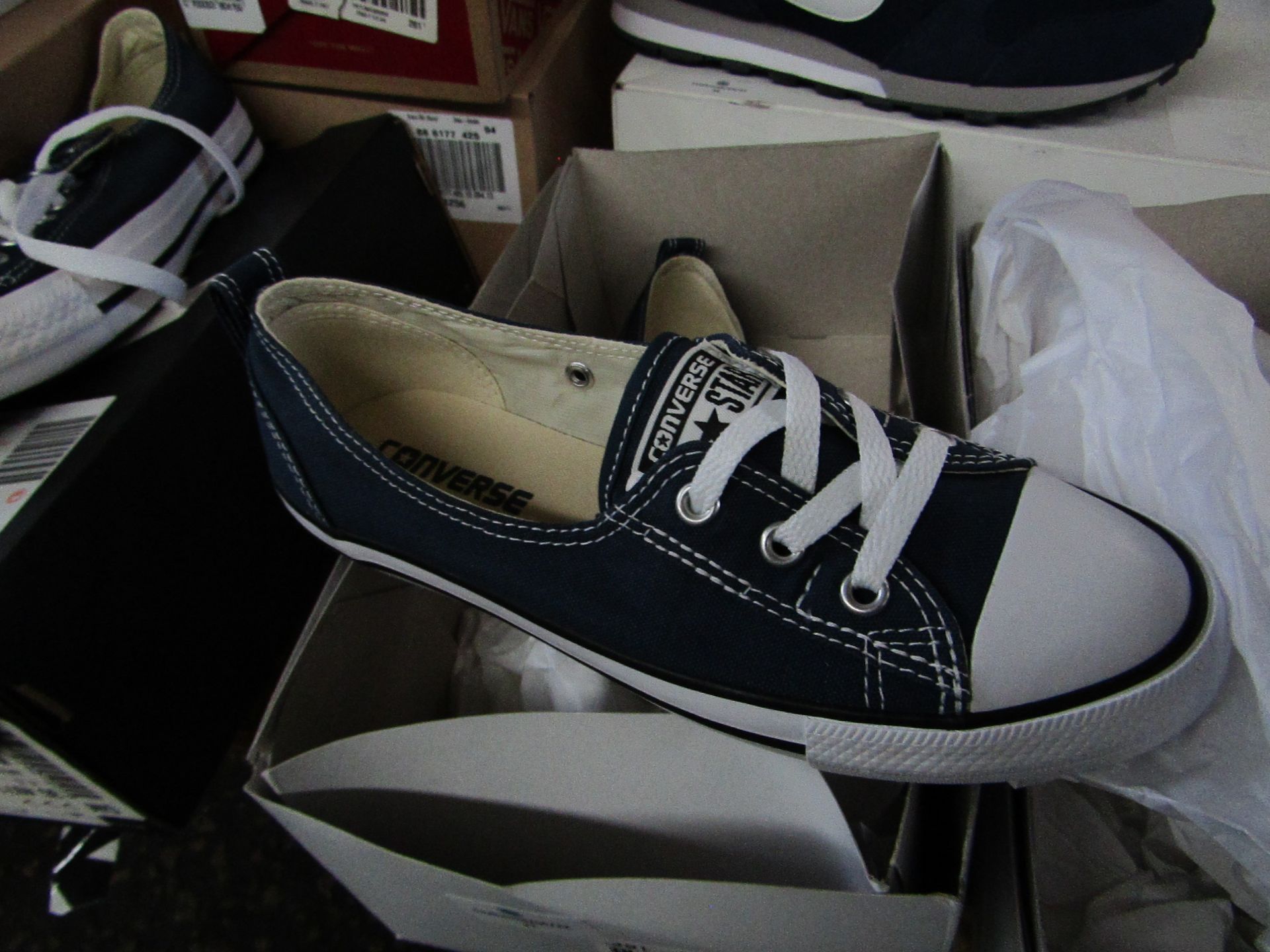 Converse All star Navy canvas pumps, new size 4