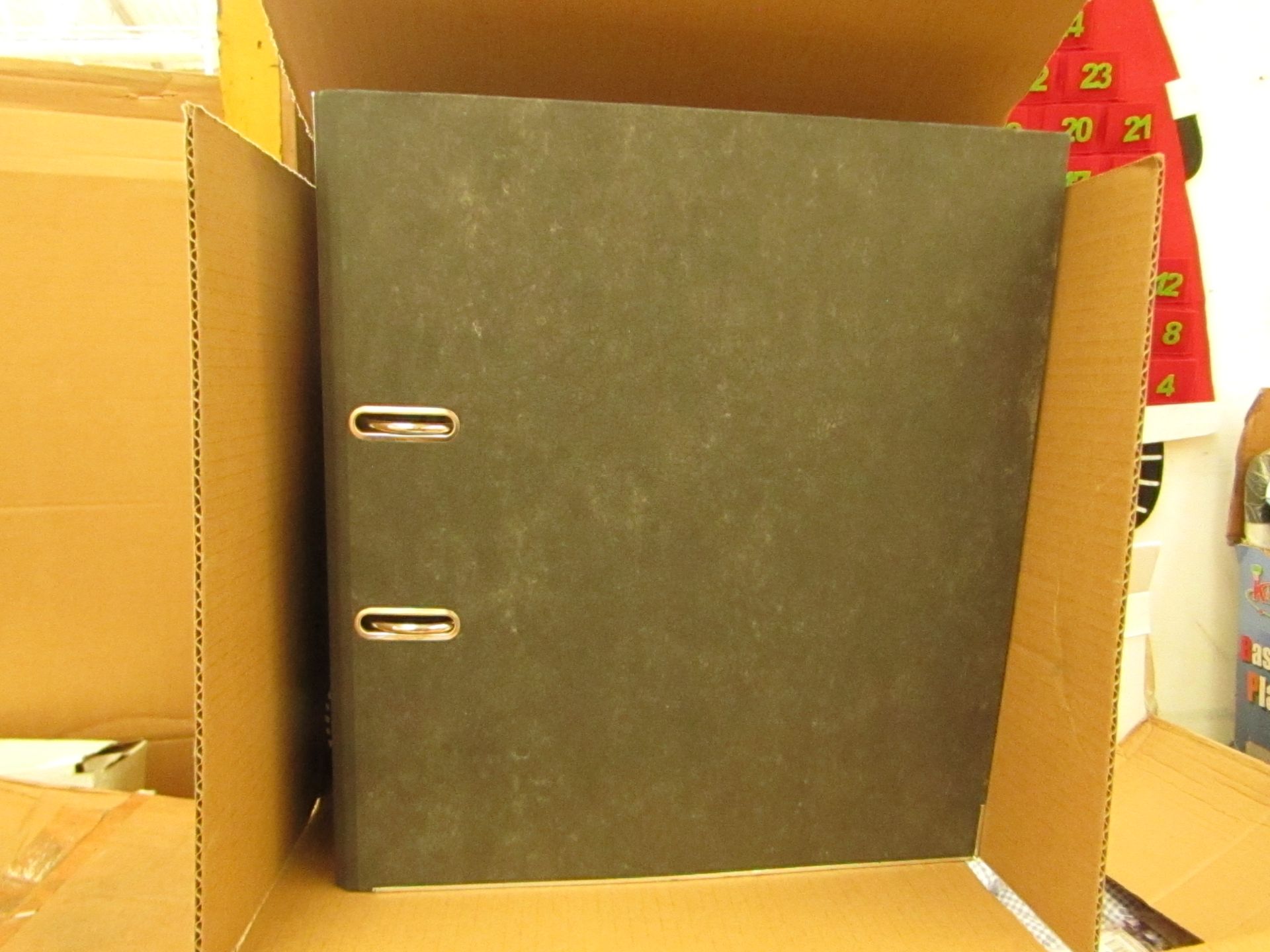 1x Box Containing 6x Arch 2-Hole Binder Files - Unused & Boxed.