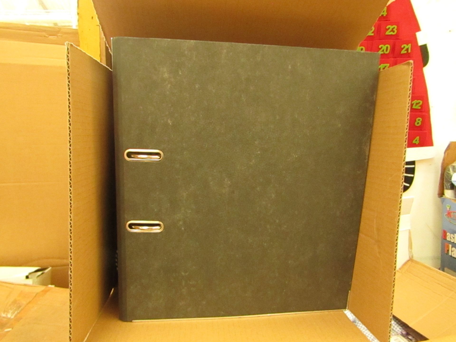 1x Box Containing 6x Arch 2-Hole Binder Files - Unused & Boxed.