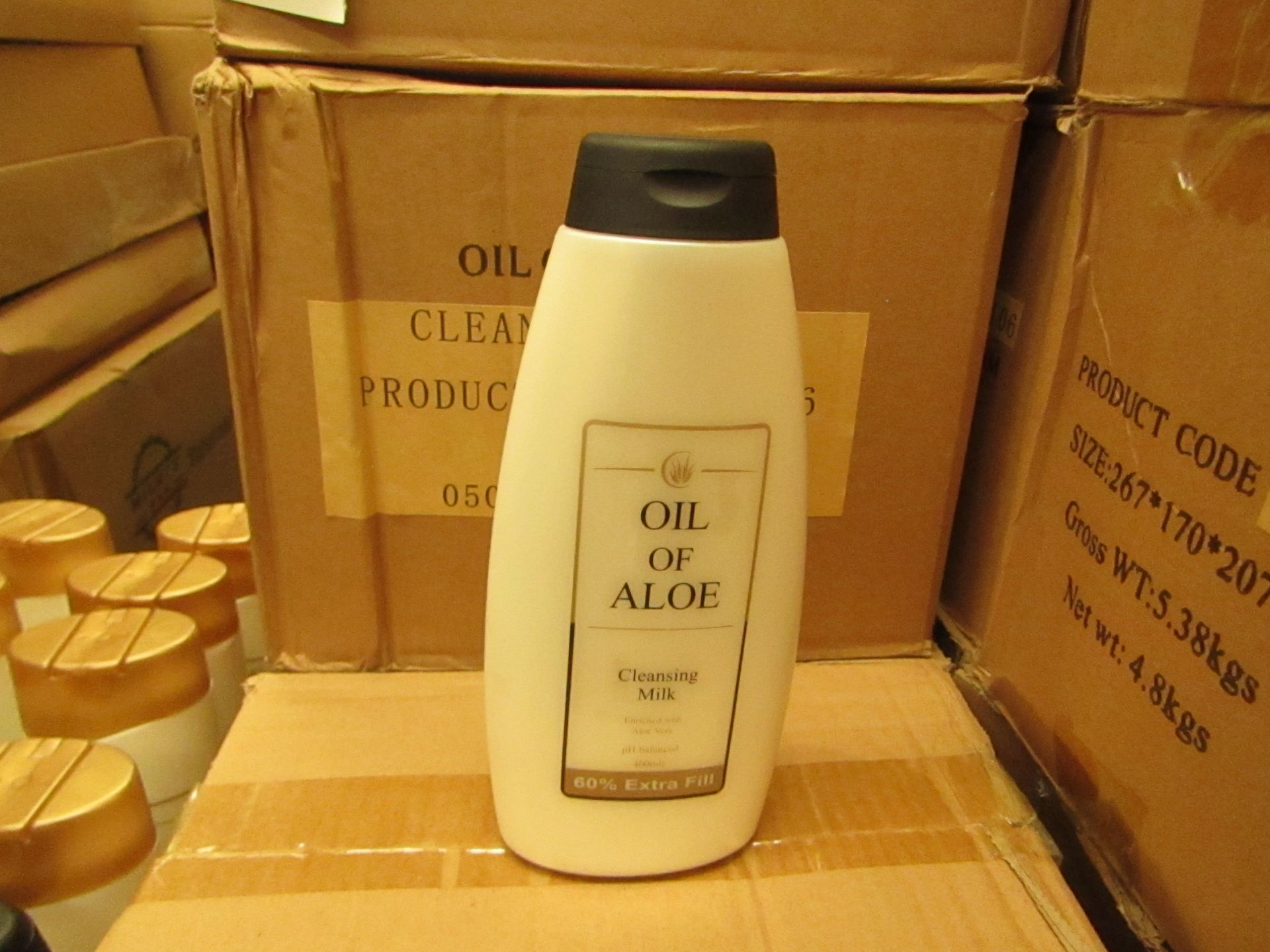 2x Boxes Of 12x OIL OF ALOE - Cleansing Milk Enriched With Aloe Vera - 400ml - New & Boxed.