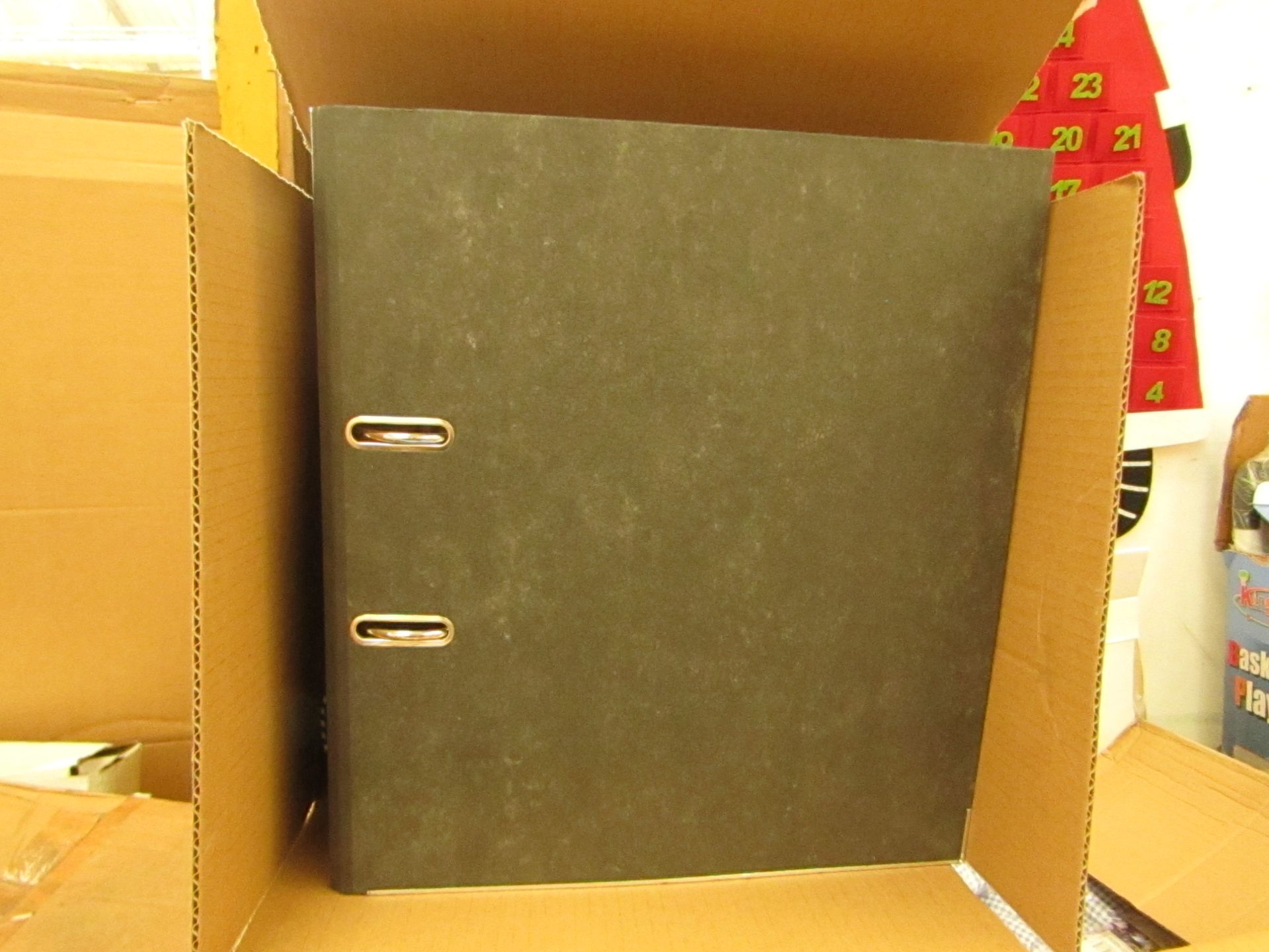 1x Box Containing 6x Arch 2-Hole Binder Files - Unused & Boxed.