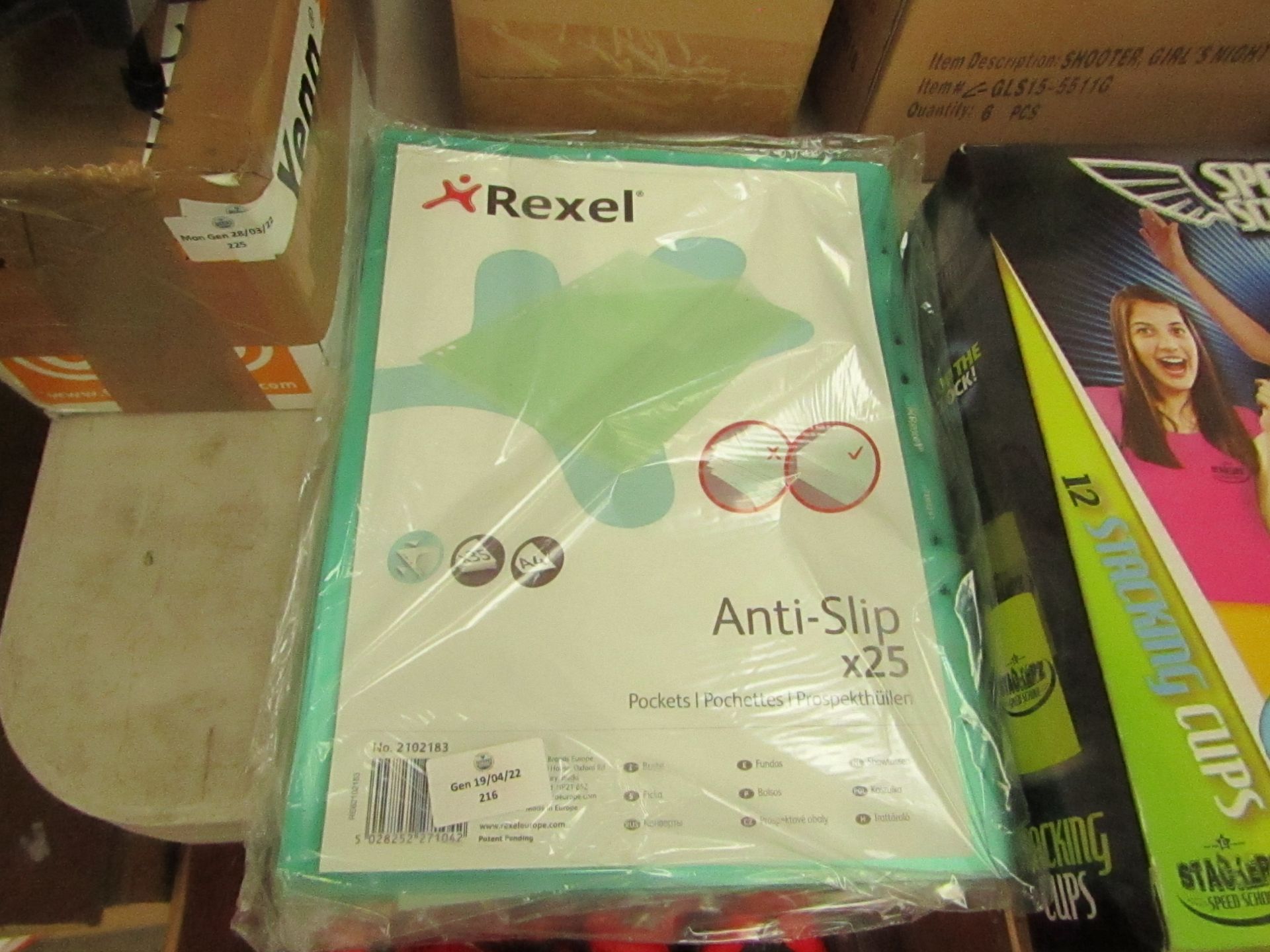 4x Rexel - Anti-Slip A4 Pockets ( 25 Per Pack ) - Unused & Packaged.