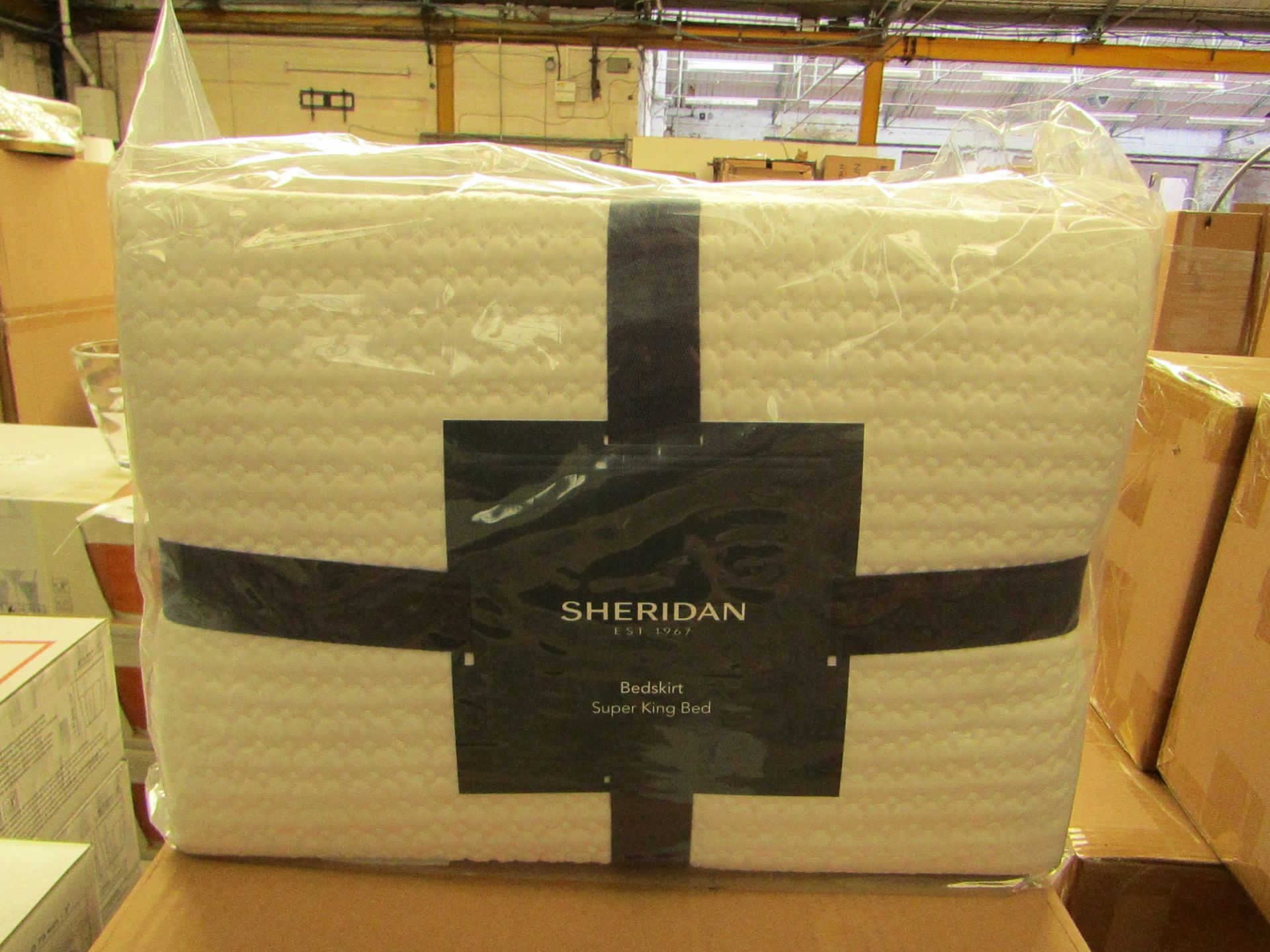 Sheridan - Christobel Bedskirt - Colour White - Size Super-King - New & Packaged. RRP ?75.