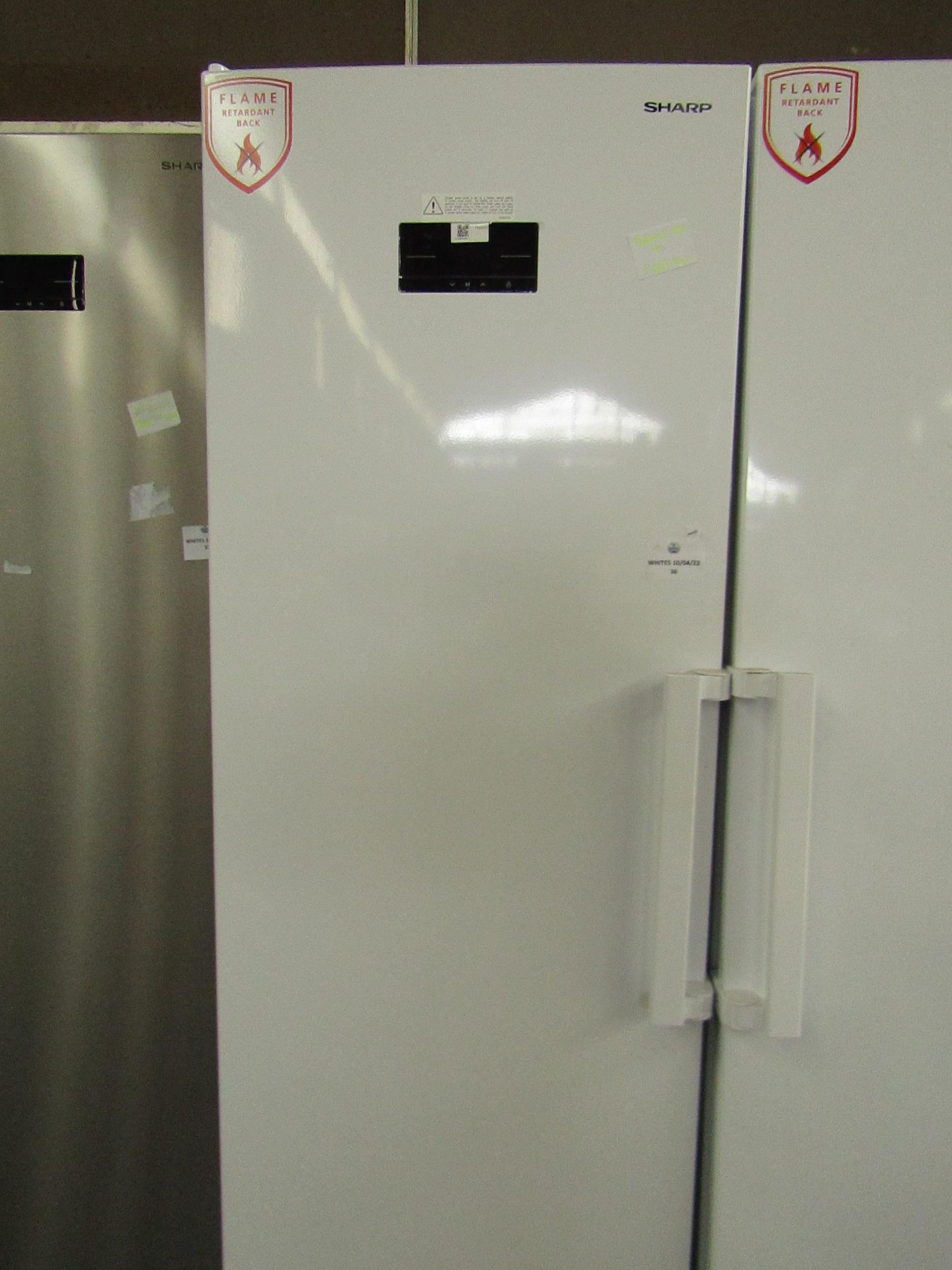 Sharp - Tall White Freestanding Freezer - Tested Working.