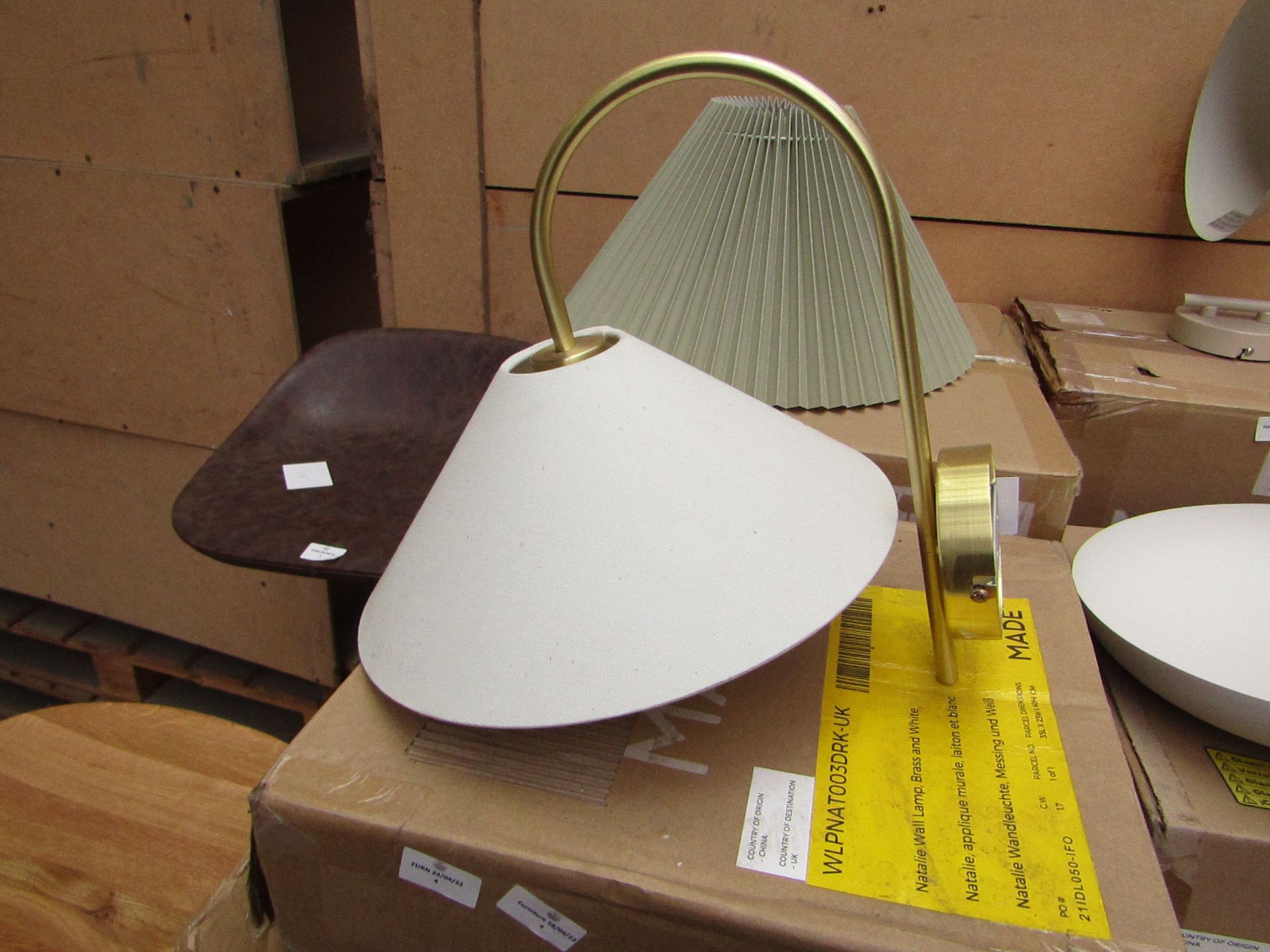 | 1X | MADE.COM SAIGE WALL LIGHT, IVORY | GOOD CONDITION & BOXED | RRP £55 |